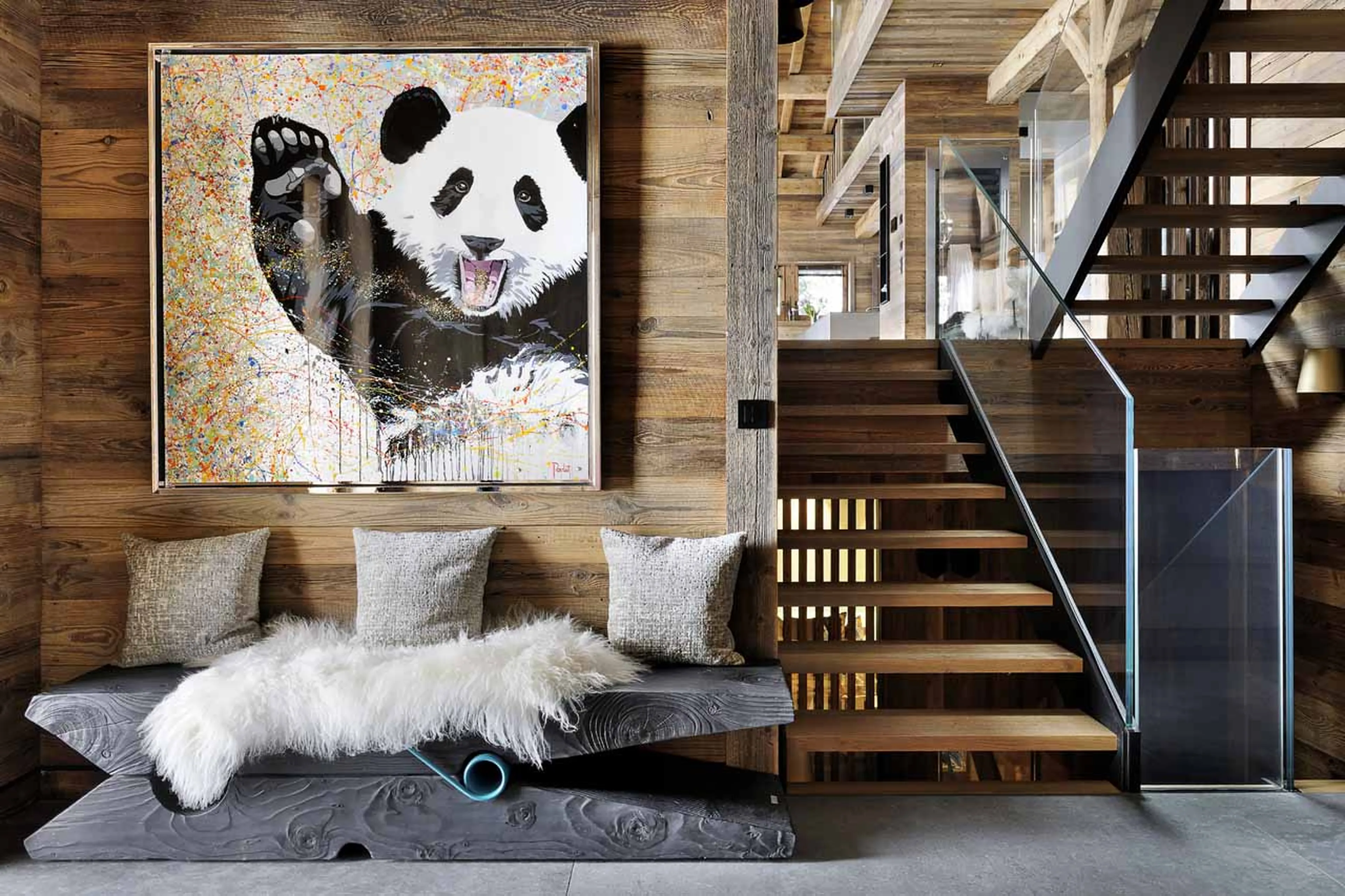 Entrance hall at Chalet Otoctone in Megeve