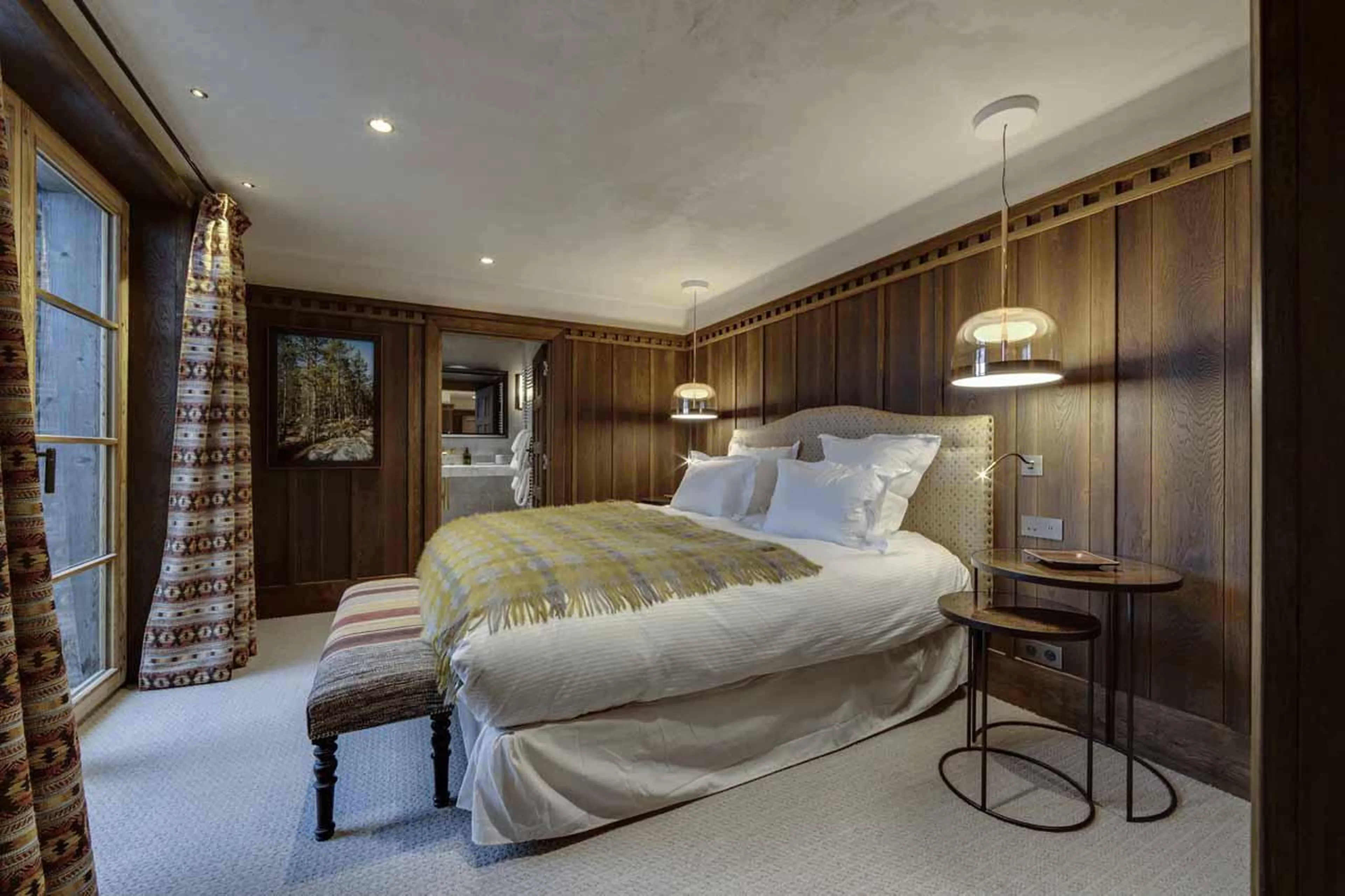 Bedroom two at Chalet Ottawa in Val d'Isere