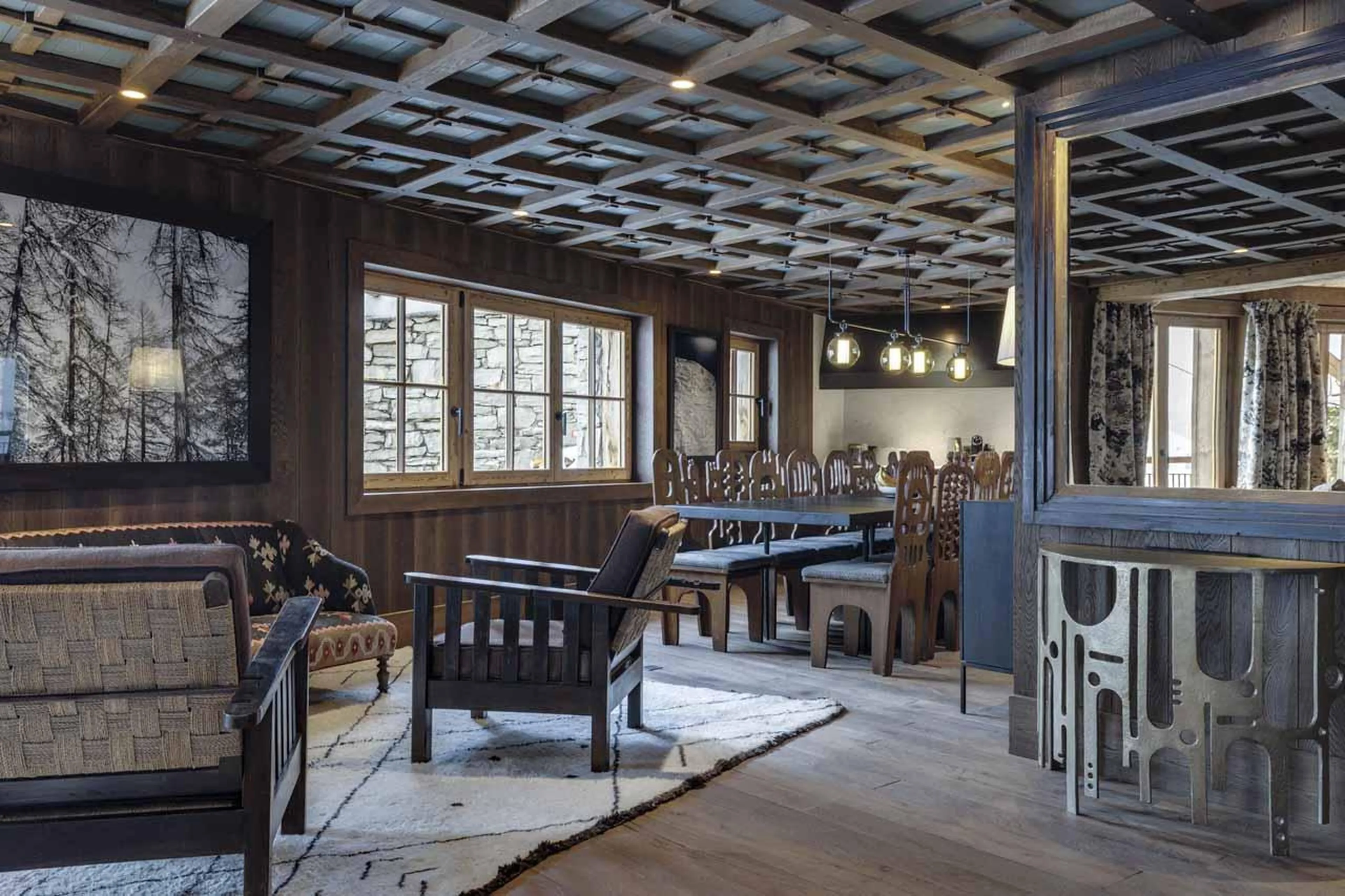 Dining area at Chalet Ottawa in Val d'Isere