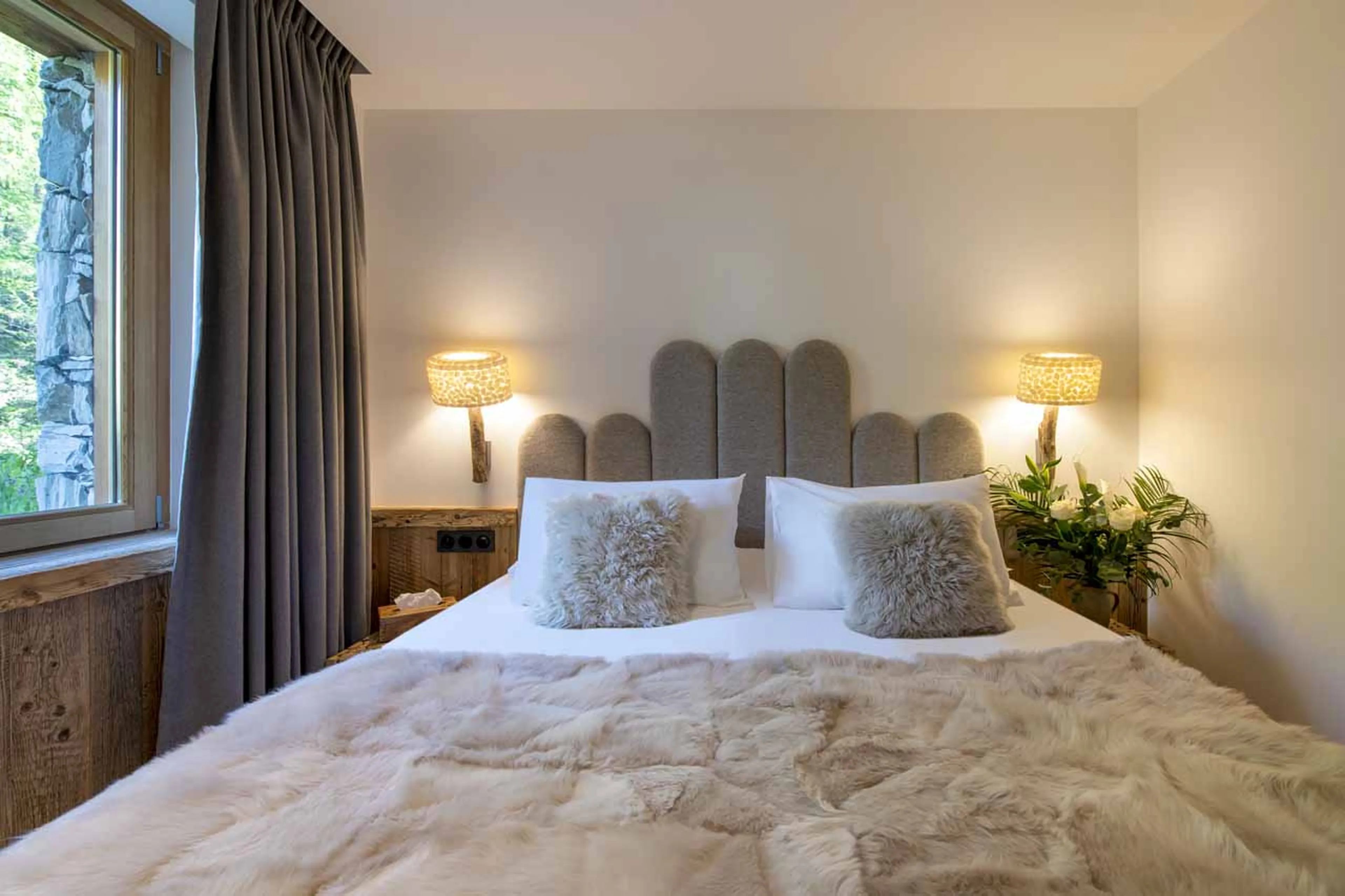 Bedroom three at Chalet Oxalis in Val d'Isere