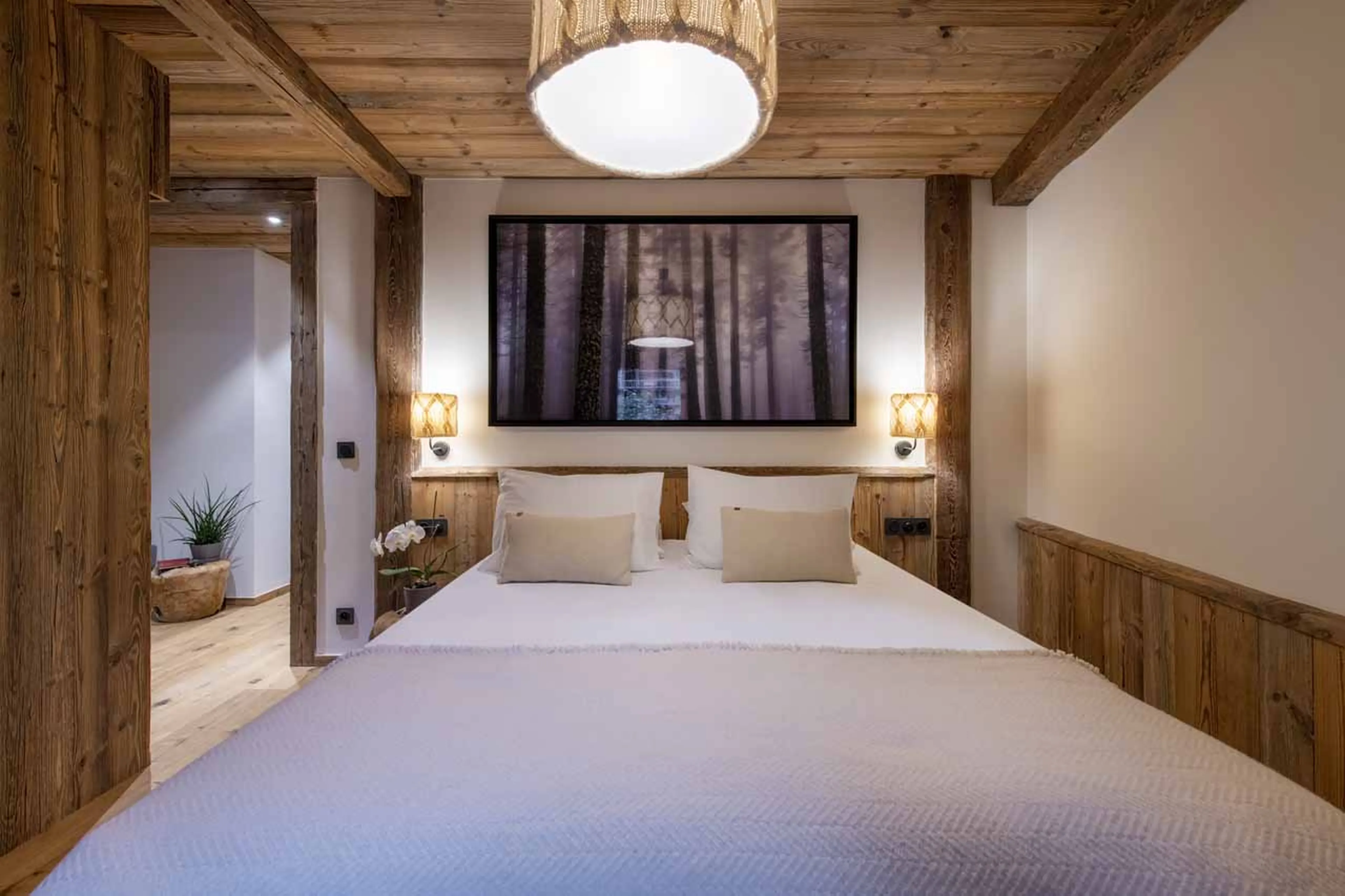 Bedroom four at Chalet Oxalis in Val d'Isere