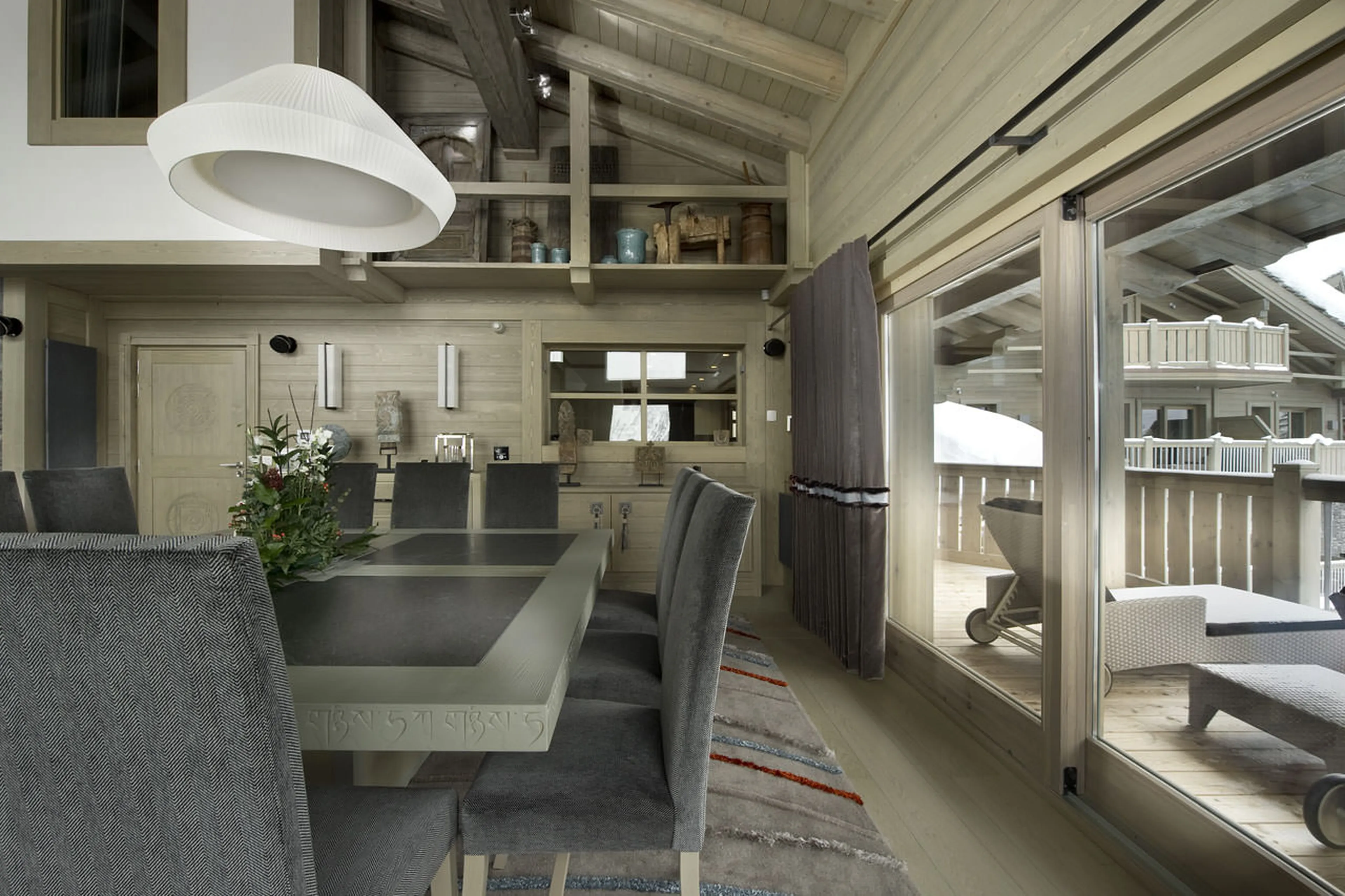 Dining table at Chalet Panmah in Courchevel 1850