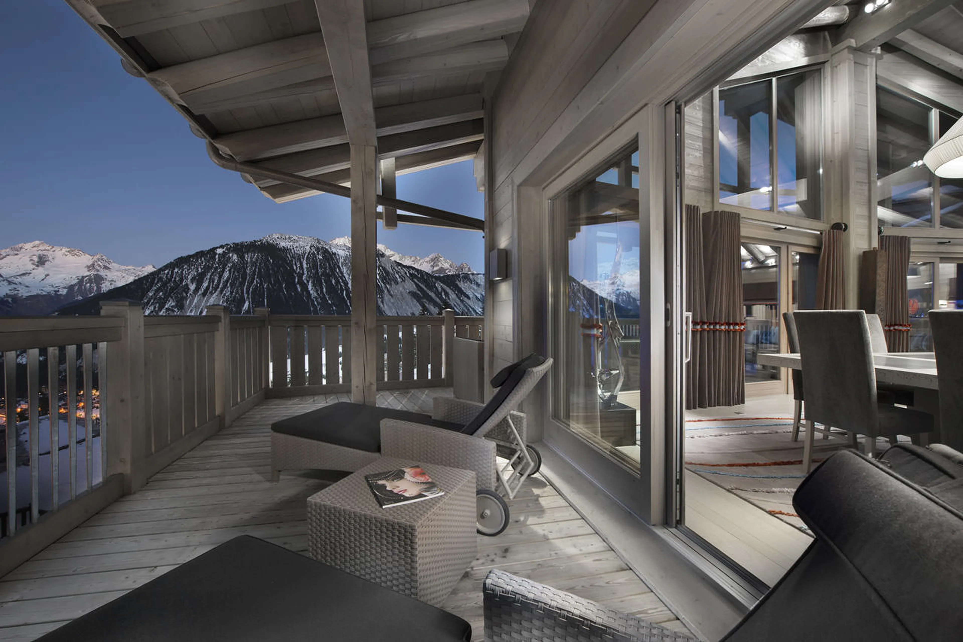 Balcony at Chalet Panmah in Courchevel 1850