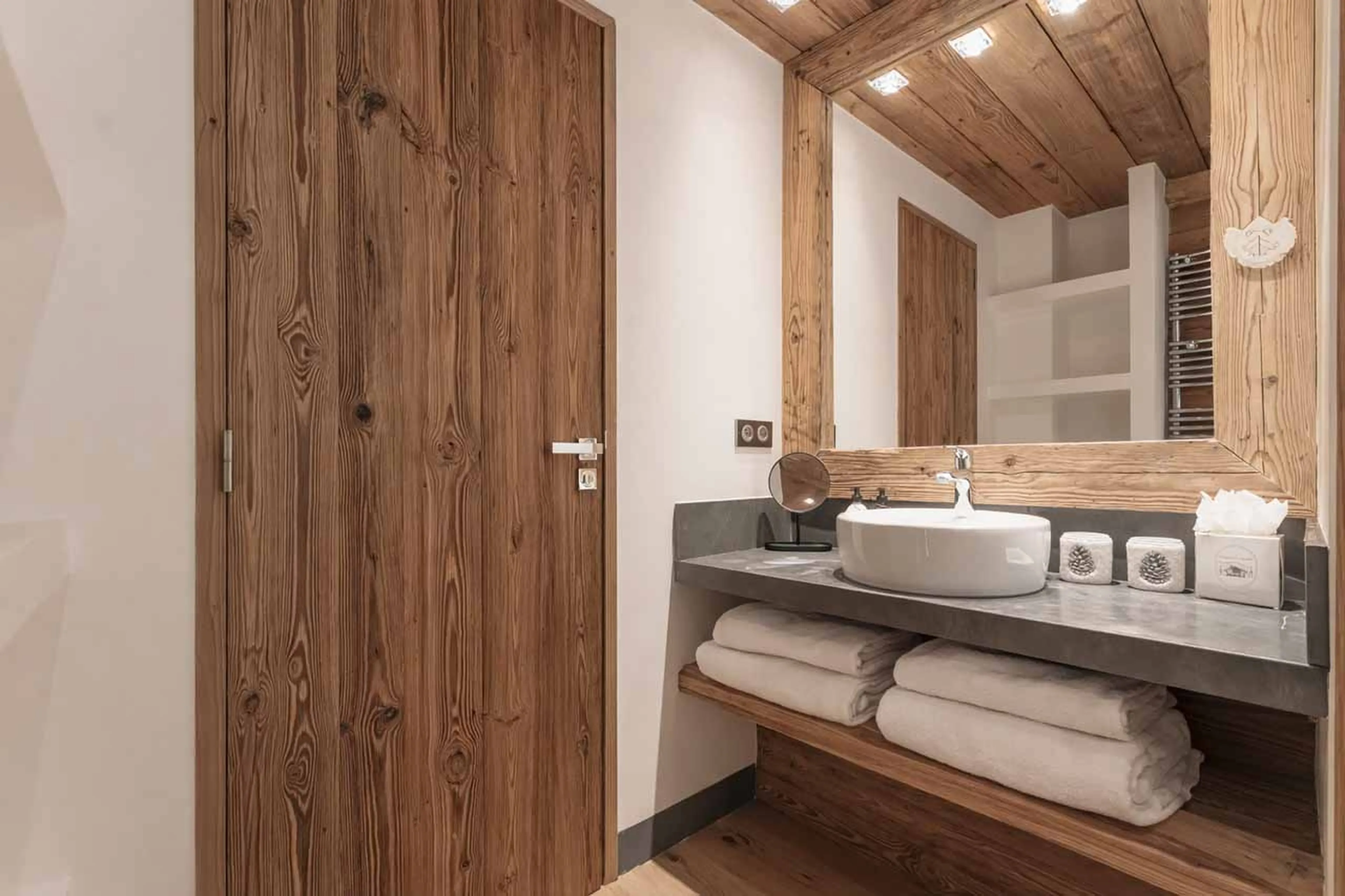 Shower room one at Chalet Le Papillon in Val d'Isere