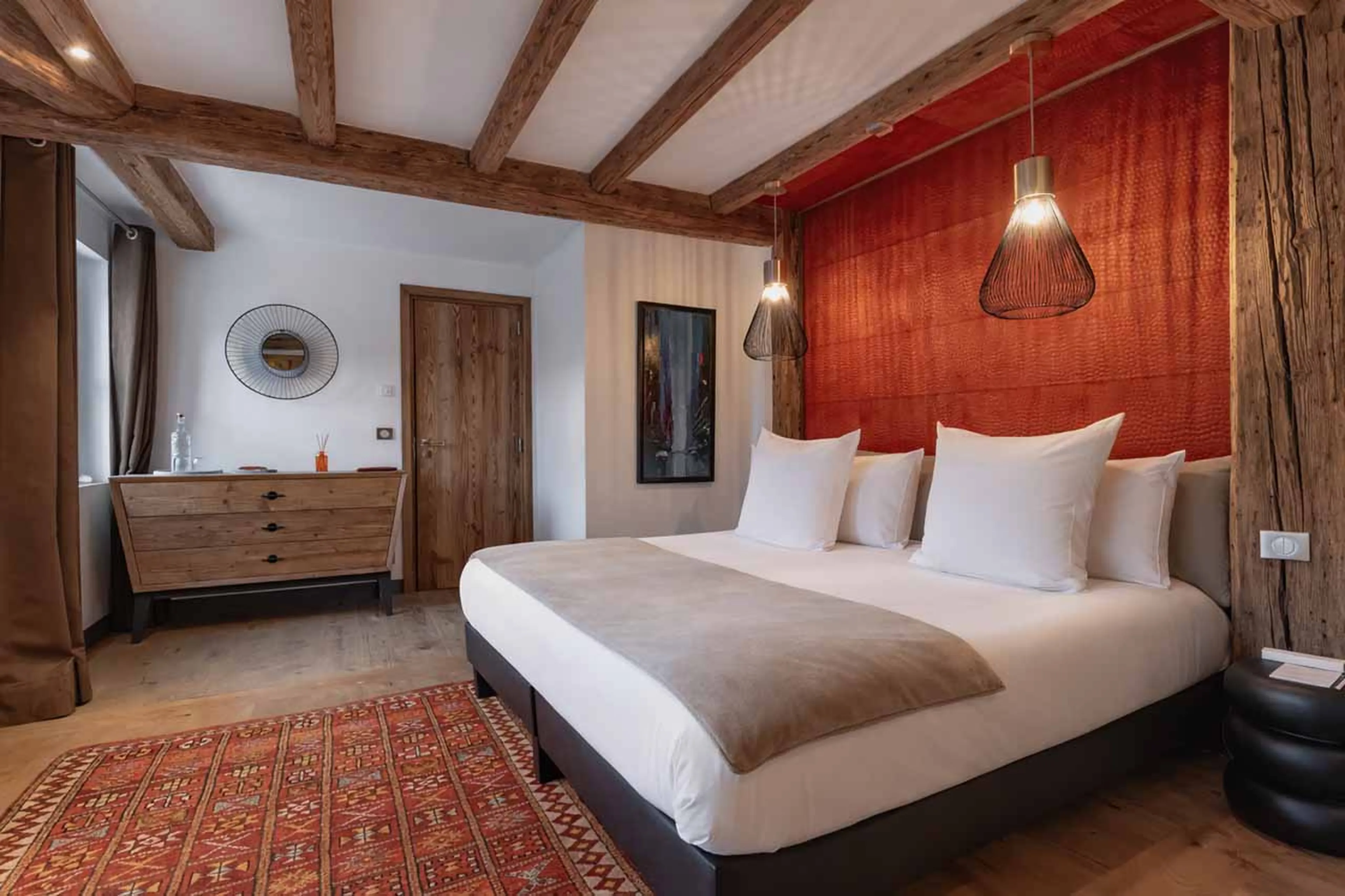 Bedroom two at Chalet Le Papillon in Val d'Isere