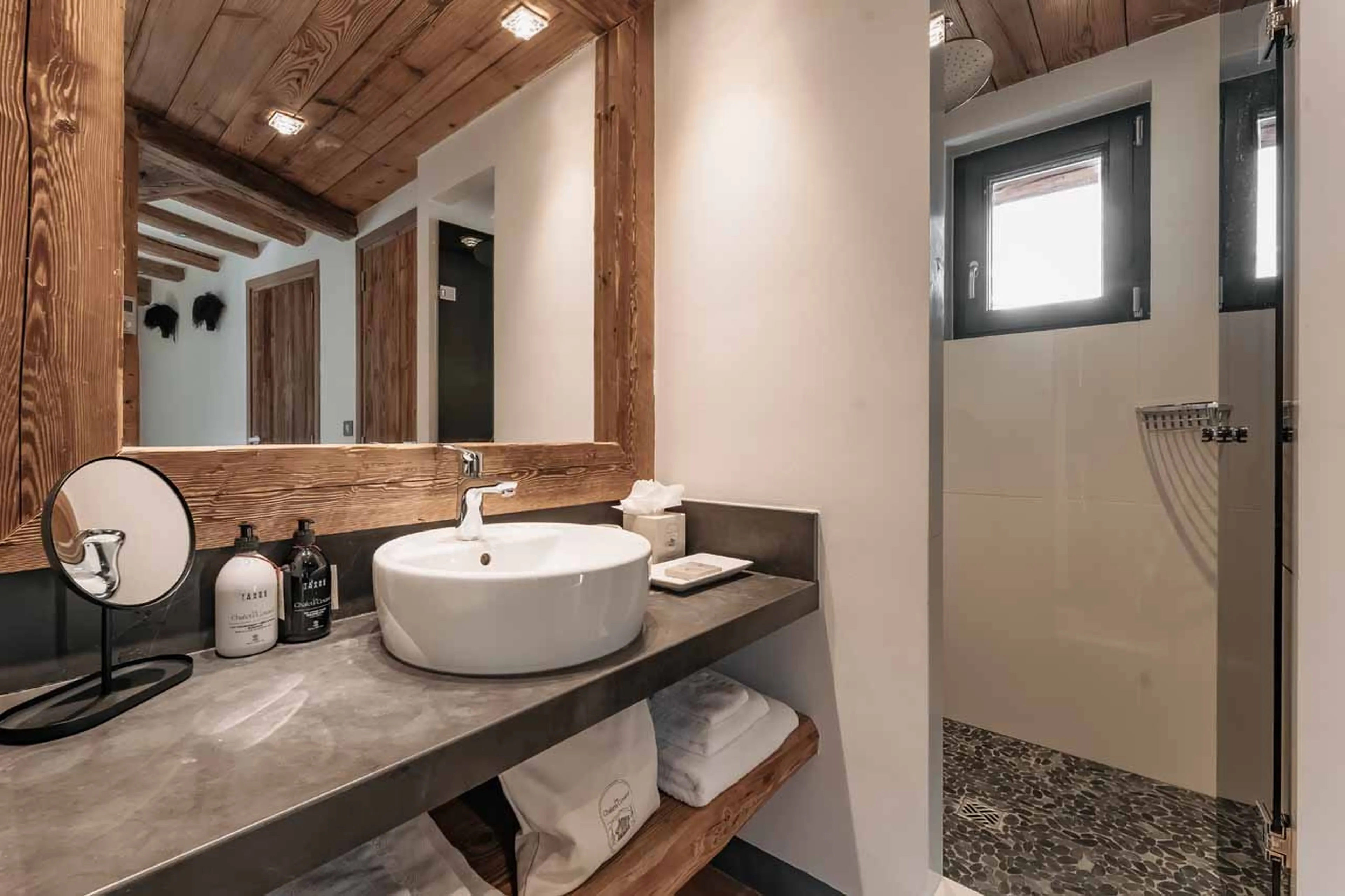 Shower room three at Chalet Le Papillon in Val d'Isere