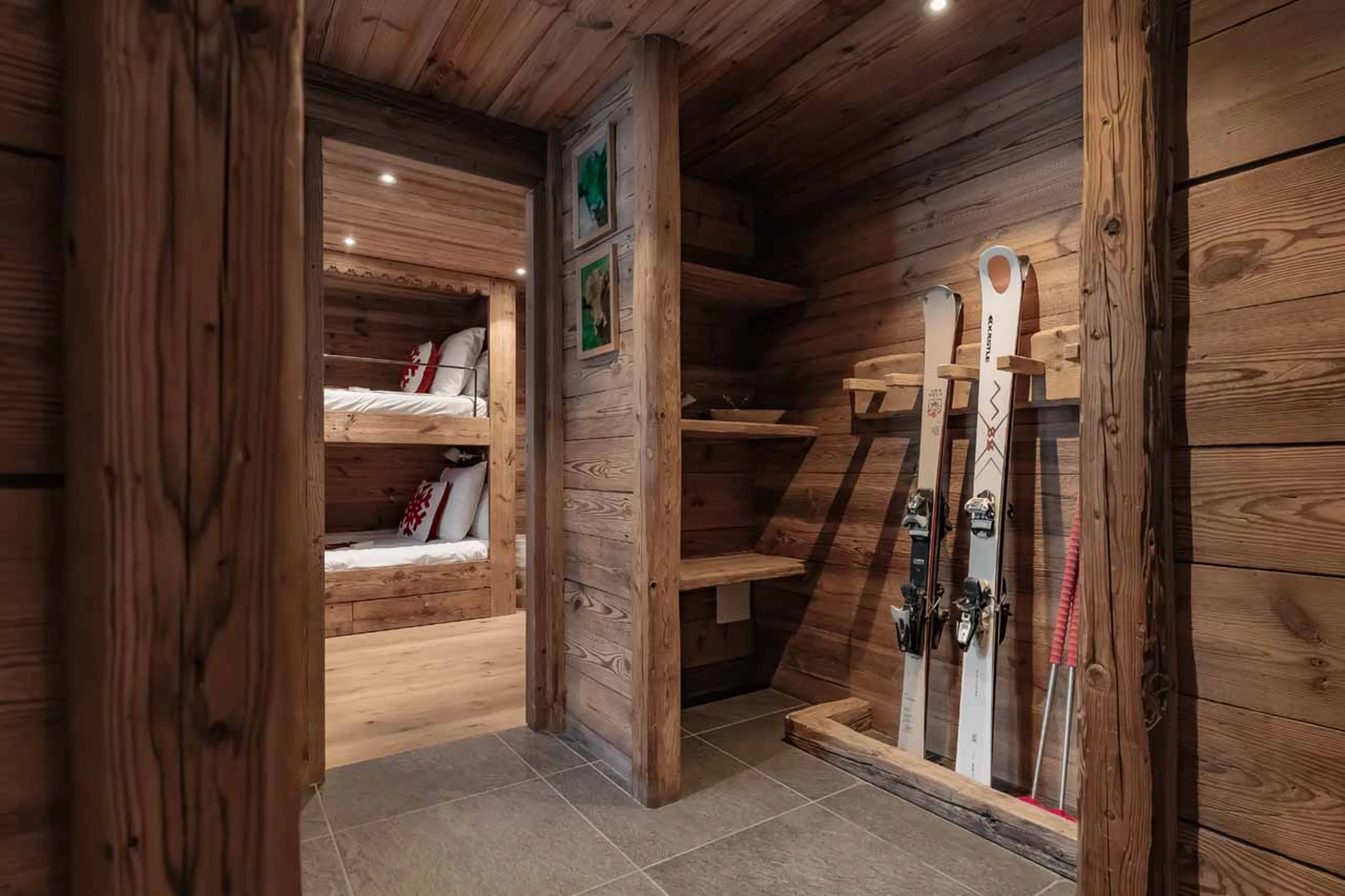 Ski room at Chalet Papillon in Val d'Isere