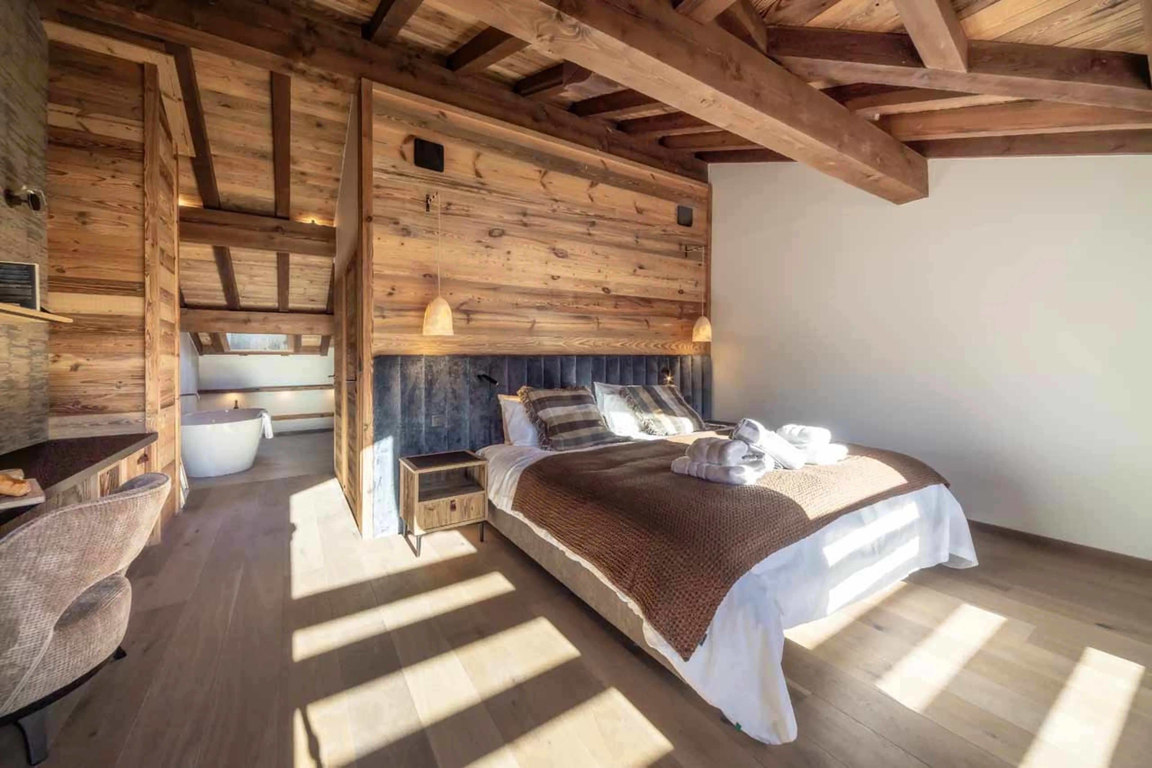 Bedroom 1 at Chalet Pavot in Morzine