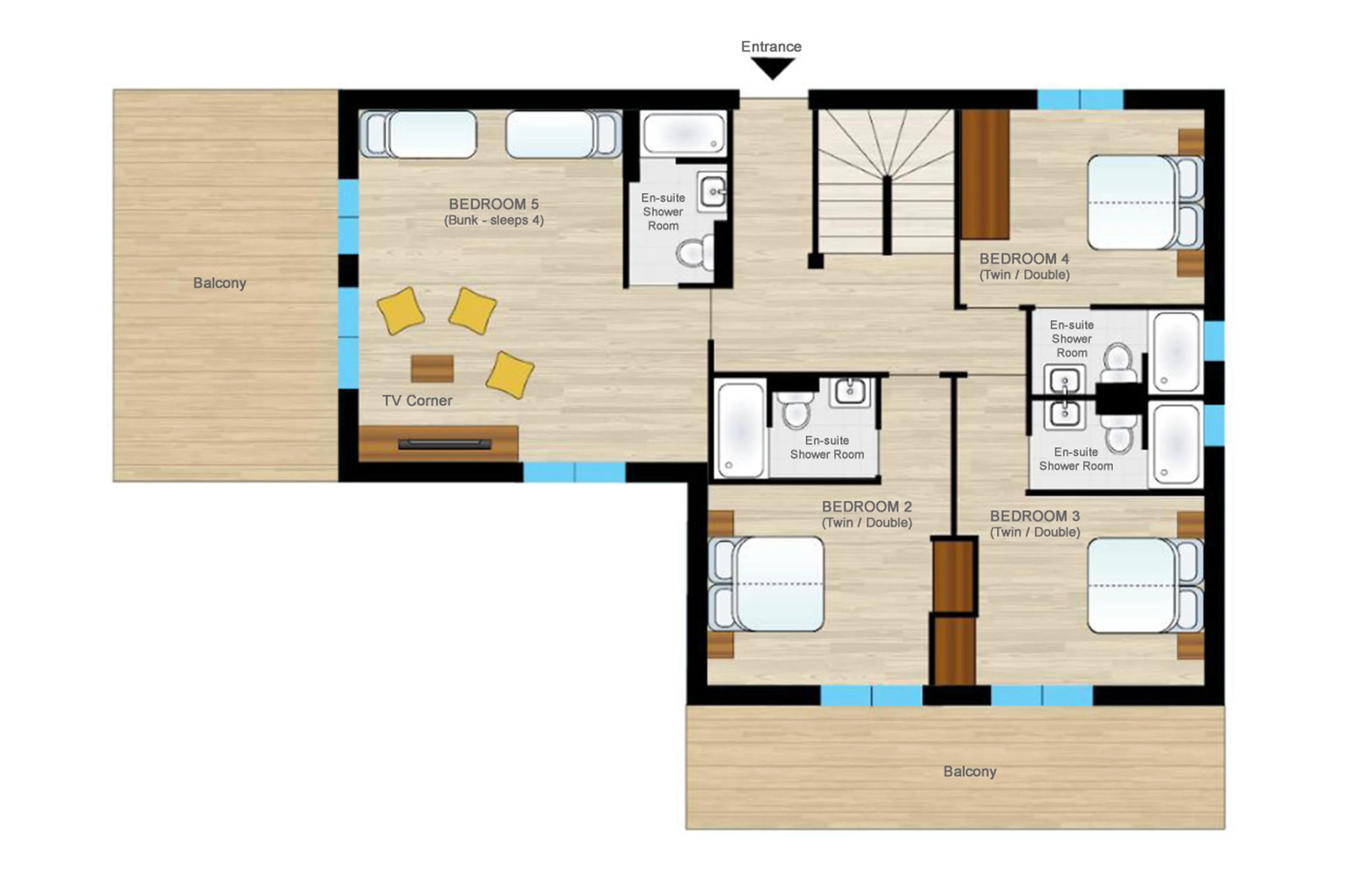Level 0 floor plan of Chalet Pavot in Morzine