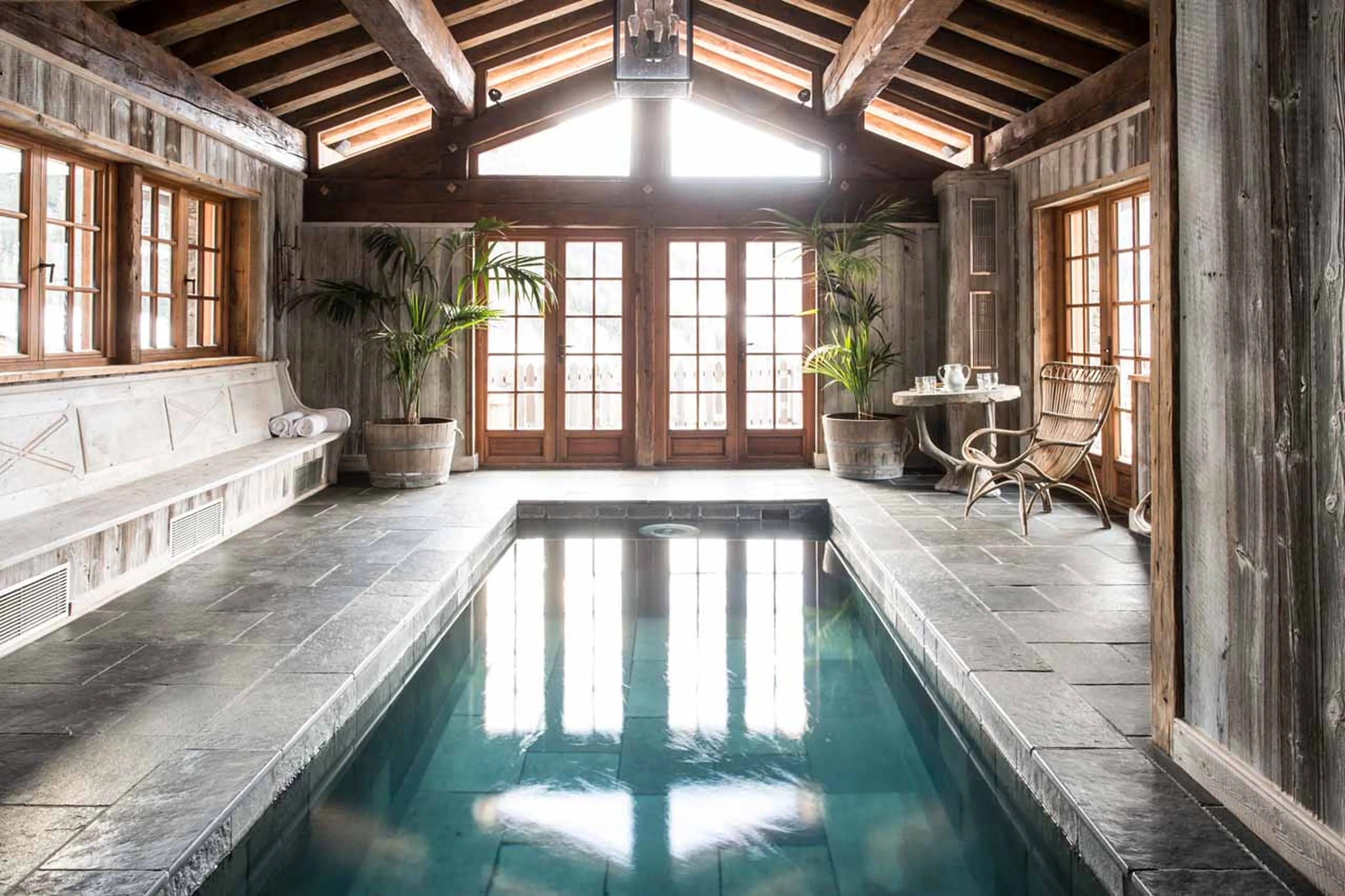 Pool views at Chalet Pelerin in Le Miroir