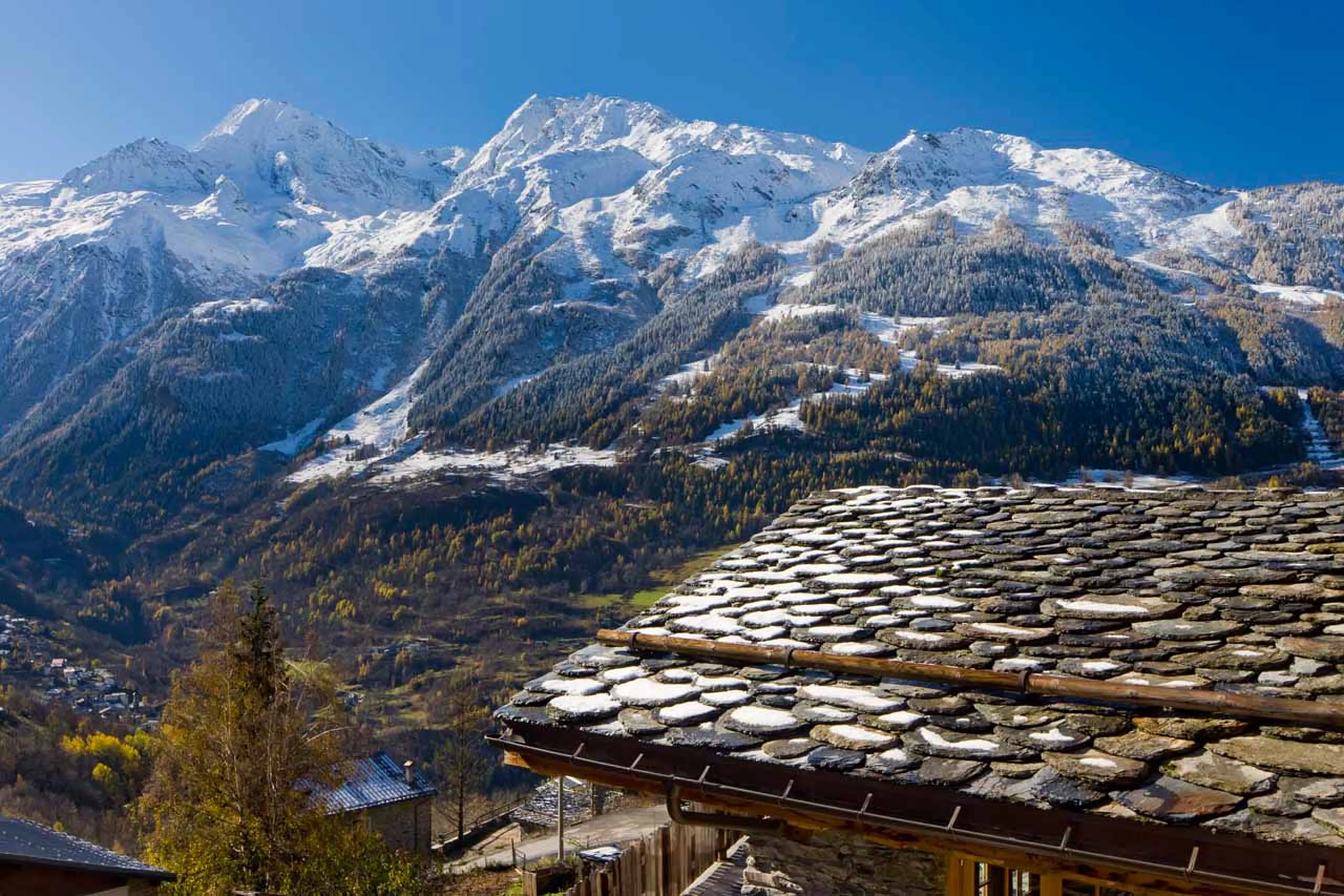 Views from Chalet Pelerin in Le Miroir in summer