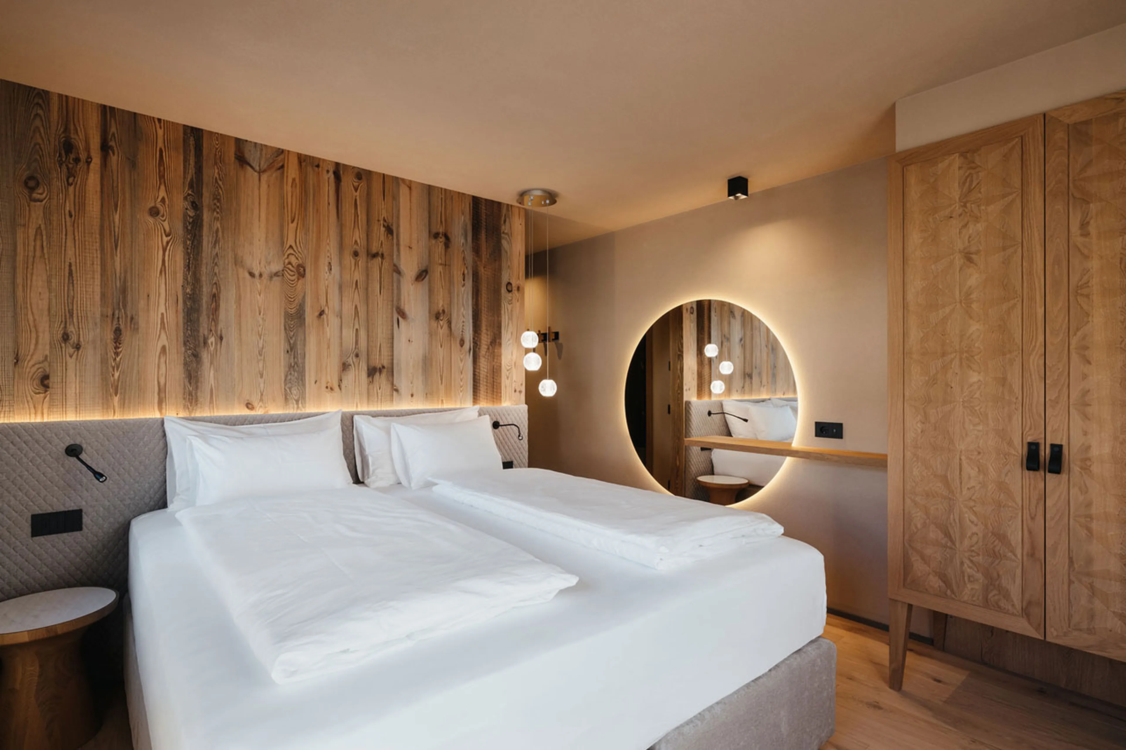 Bedroom three at Chalet Pescosta in Kronplatz