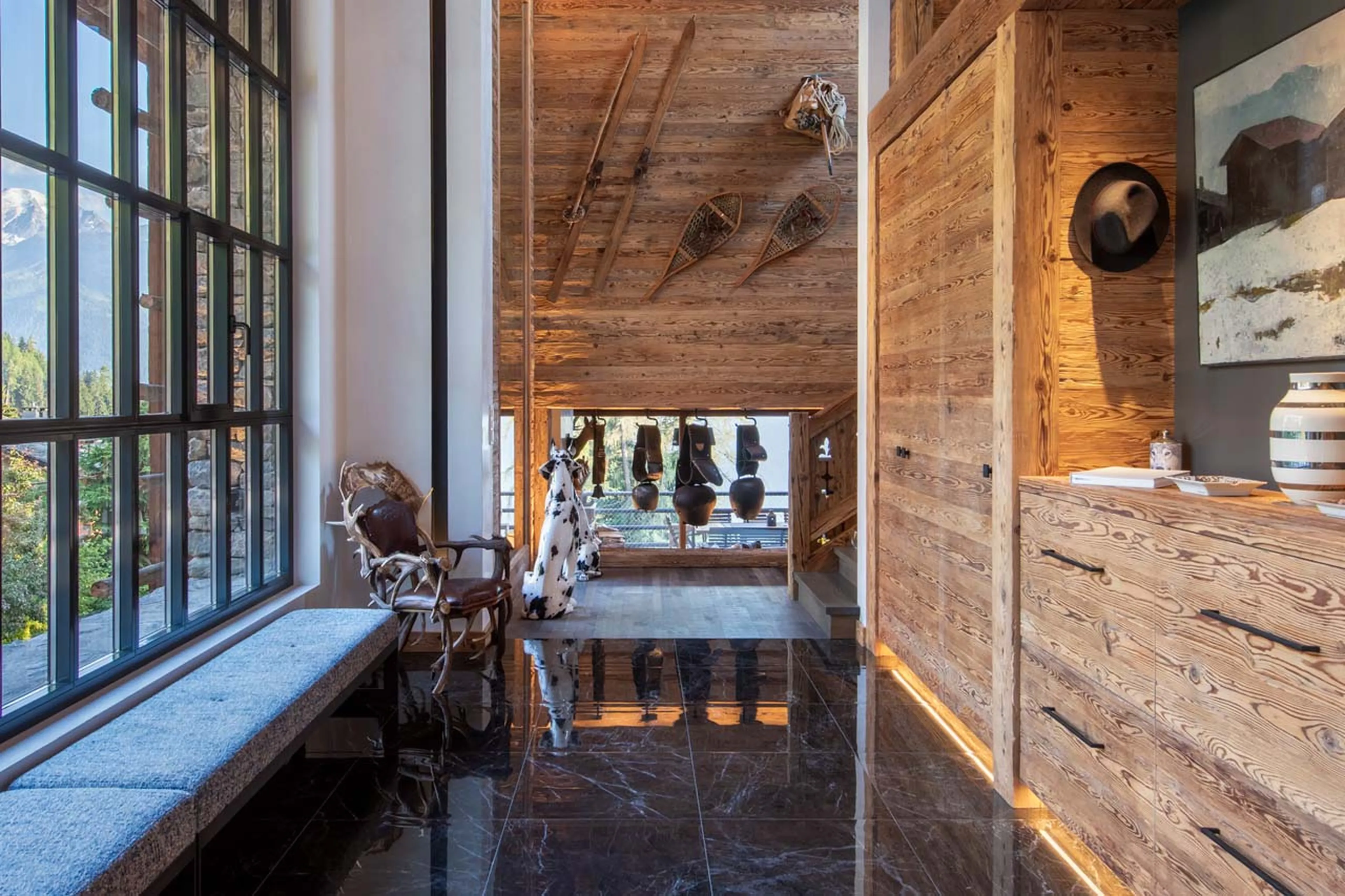 Entrance hall at Chalet Peter Pan in Verbier