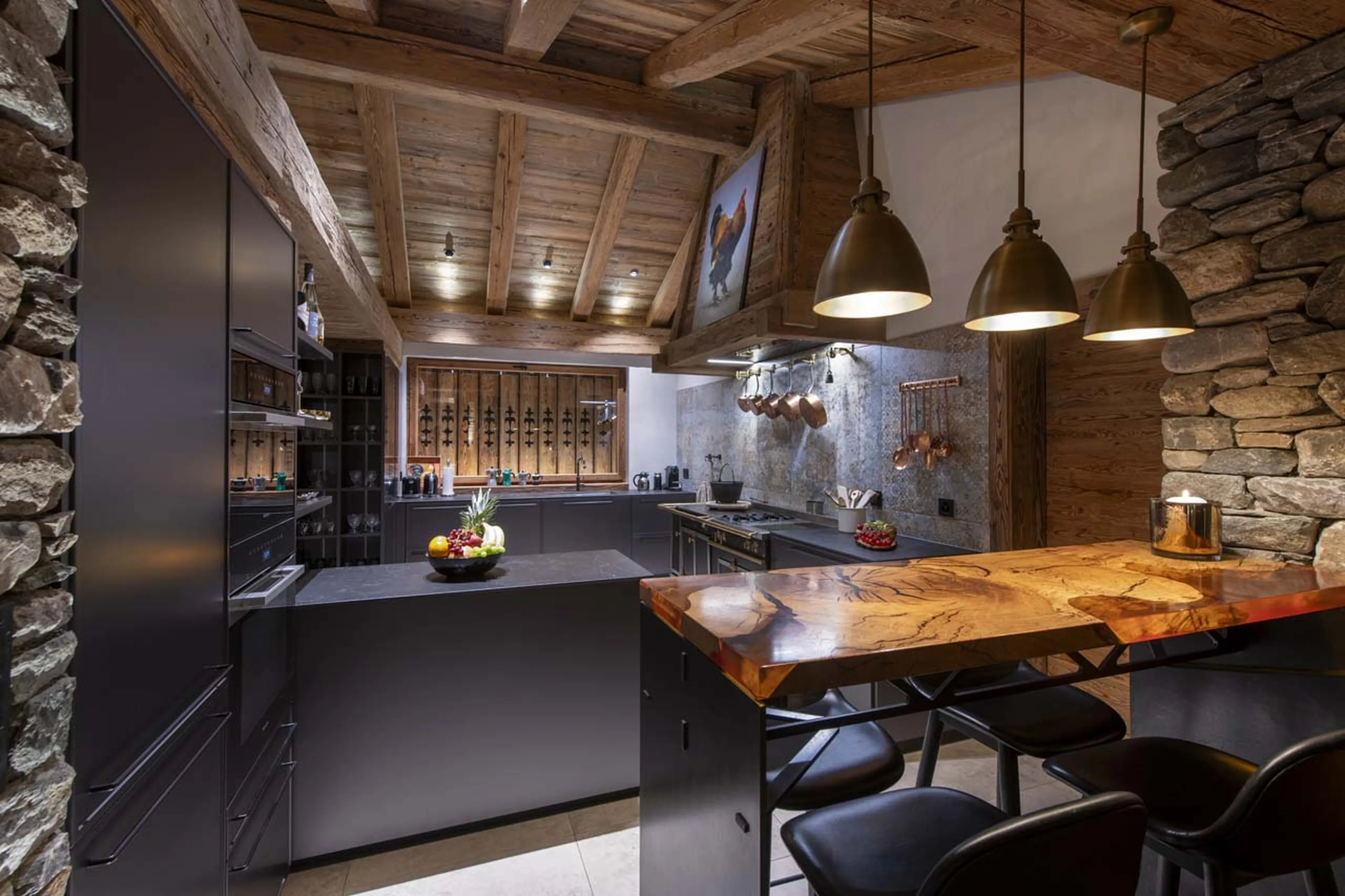 Kitchen area at Chalet Peter Pan in Verbier