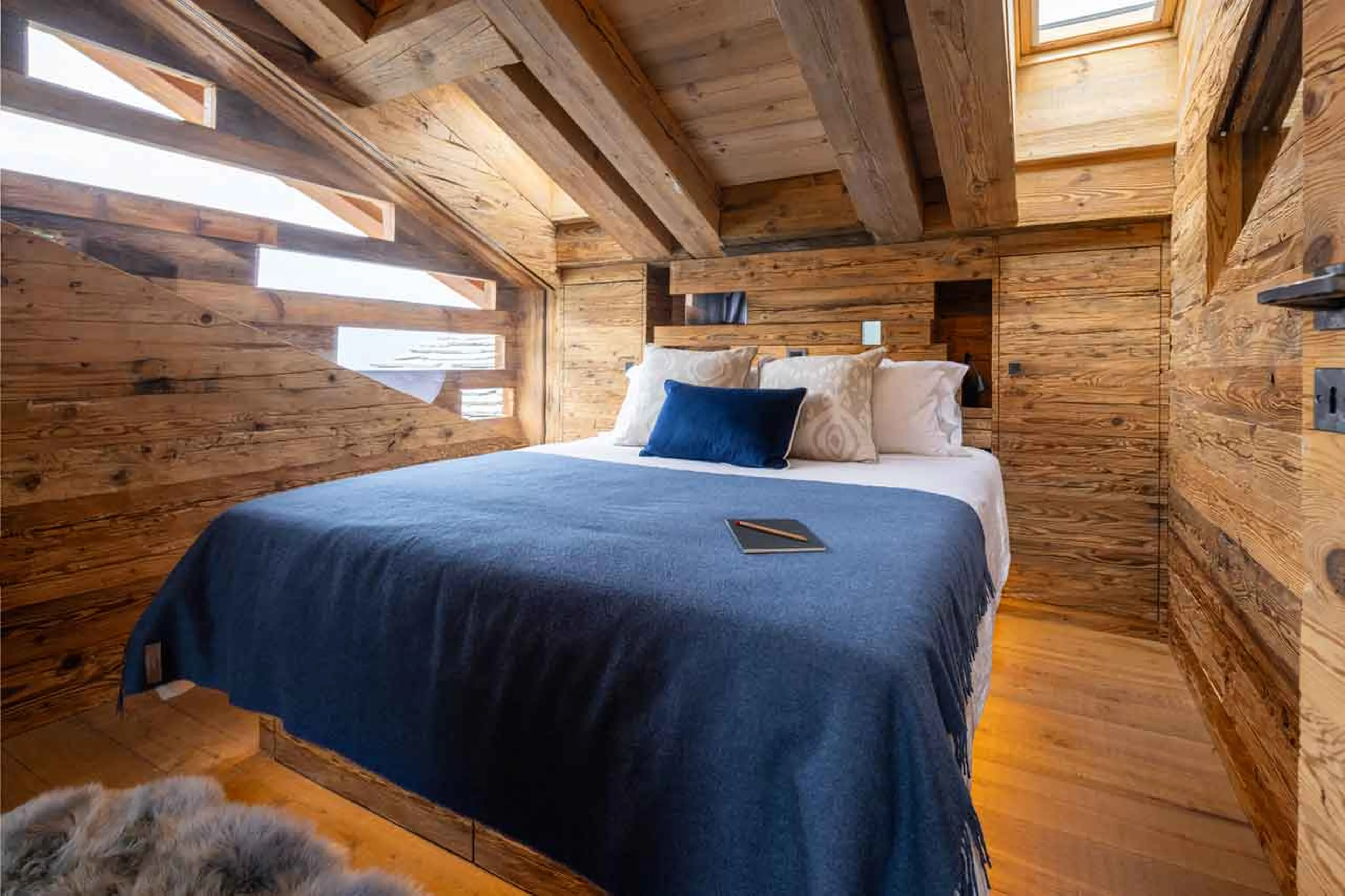 Master bedroom at Chalet Petheo in Verbier