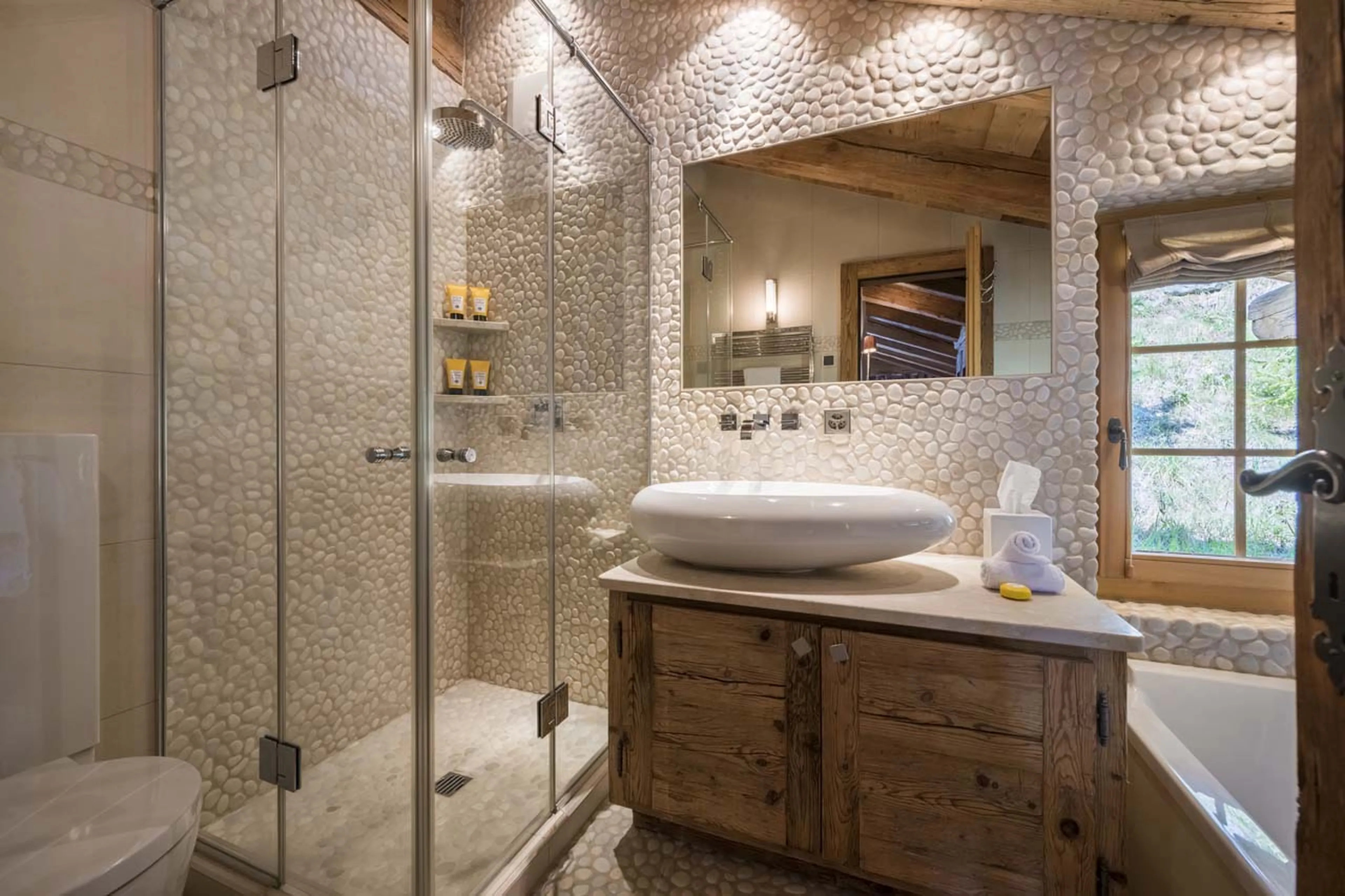 Bathroom one at Chalet Petit Ours in Verbier