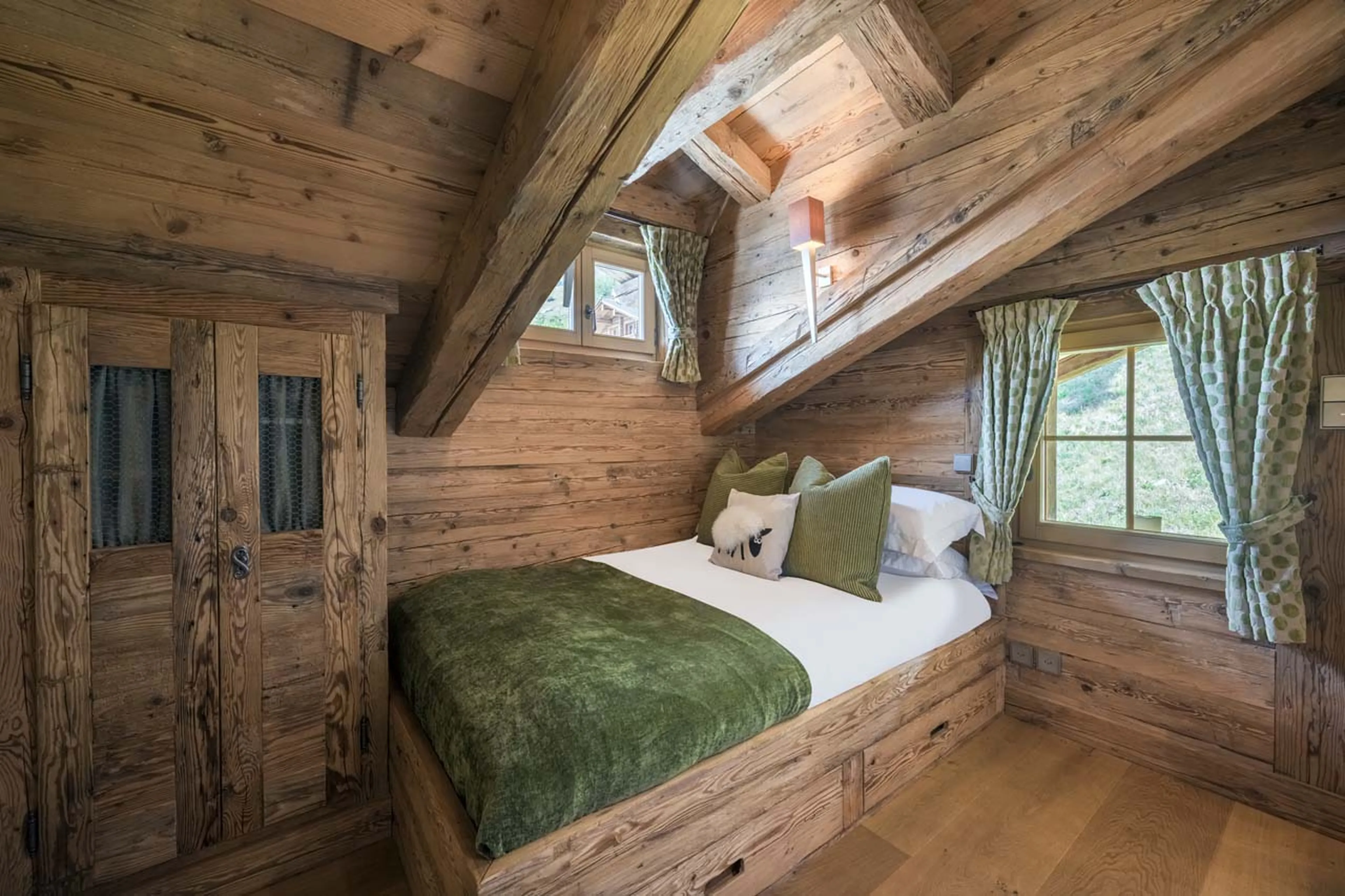 Bedroom three at Chalet Petit Ours in Verbier