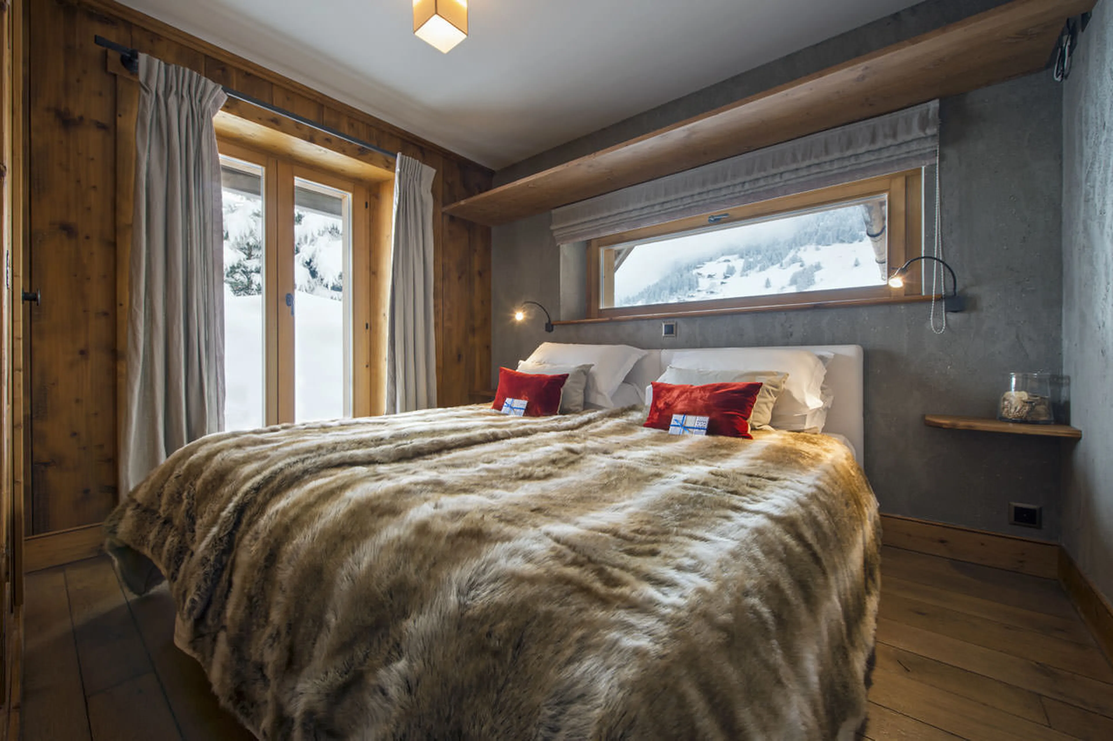 Bedroom two at Chalet Pierre Avoi in Verbier