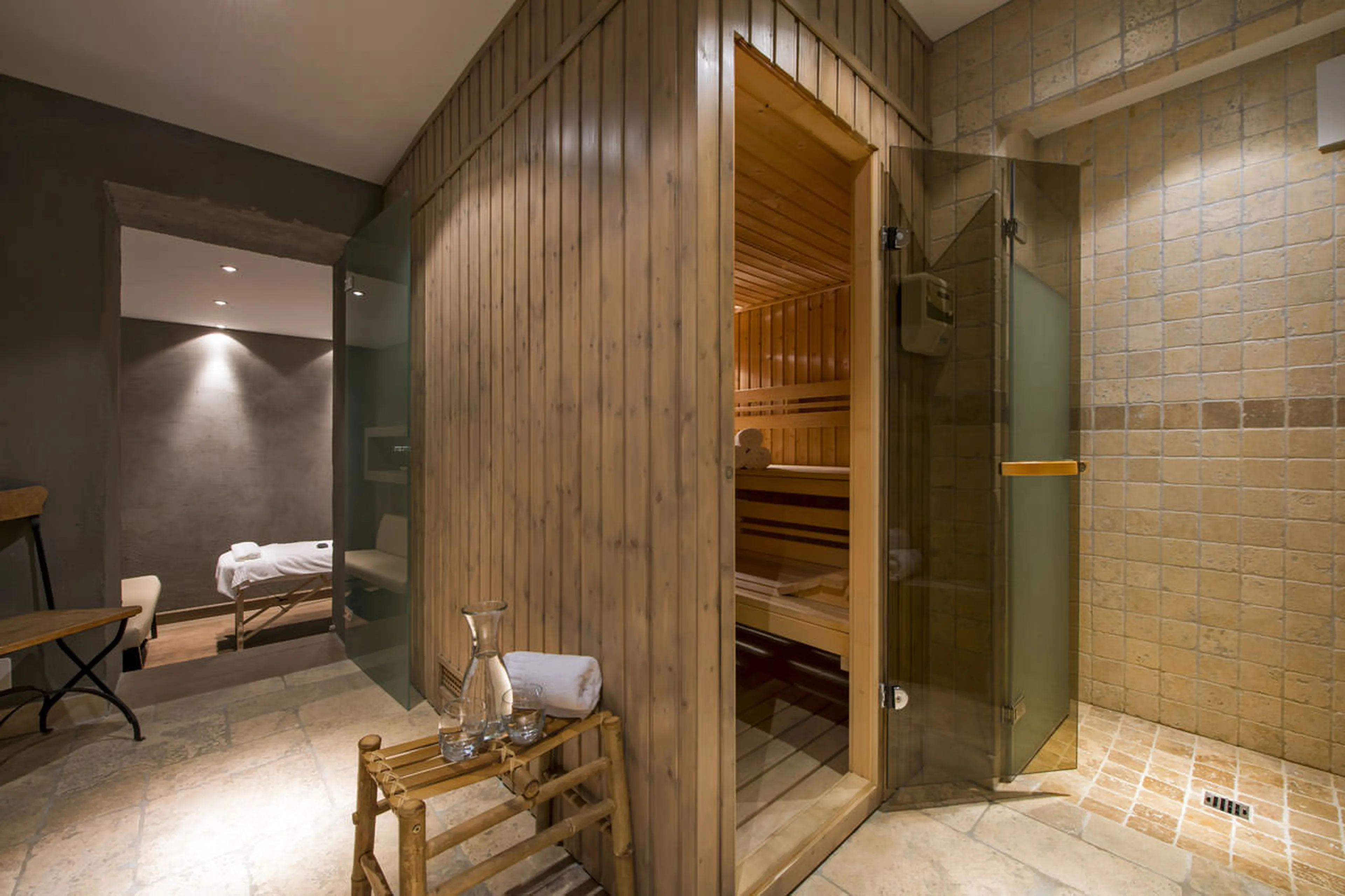 Spa area at Chalet Pierre Avoi in Verbier