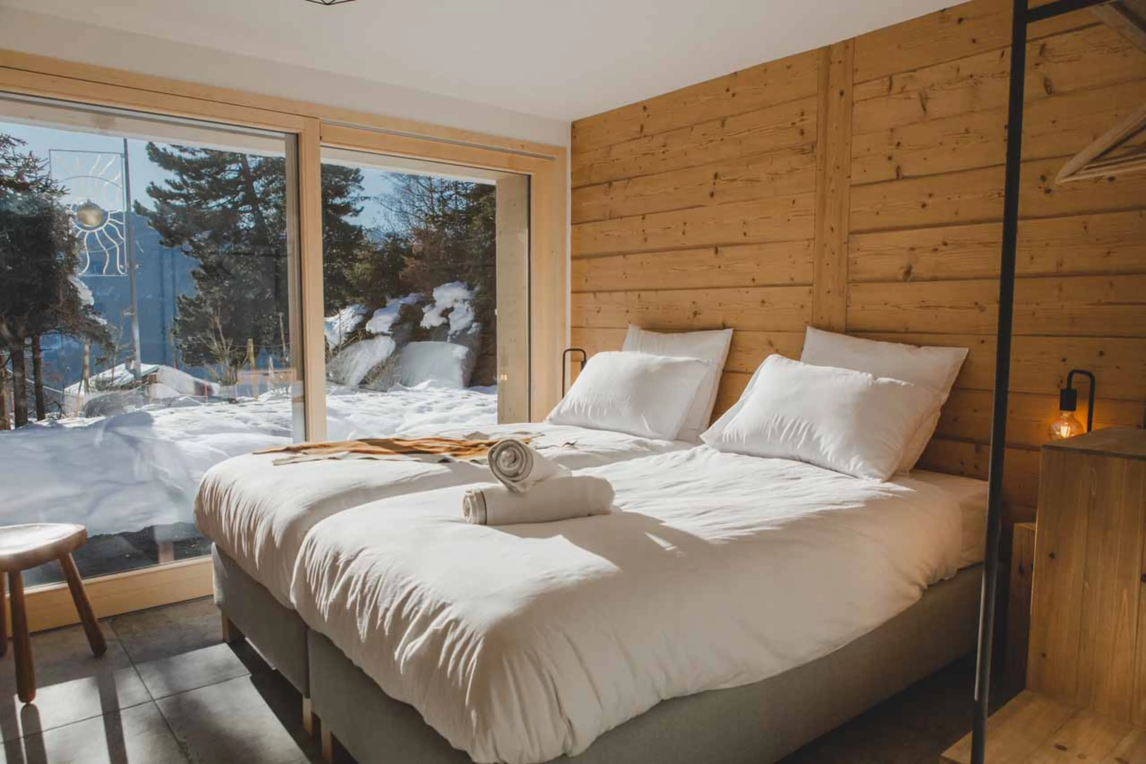 Bedroom one at Chalet Pierrepointe in Verbier