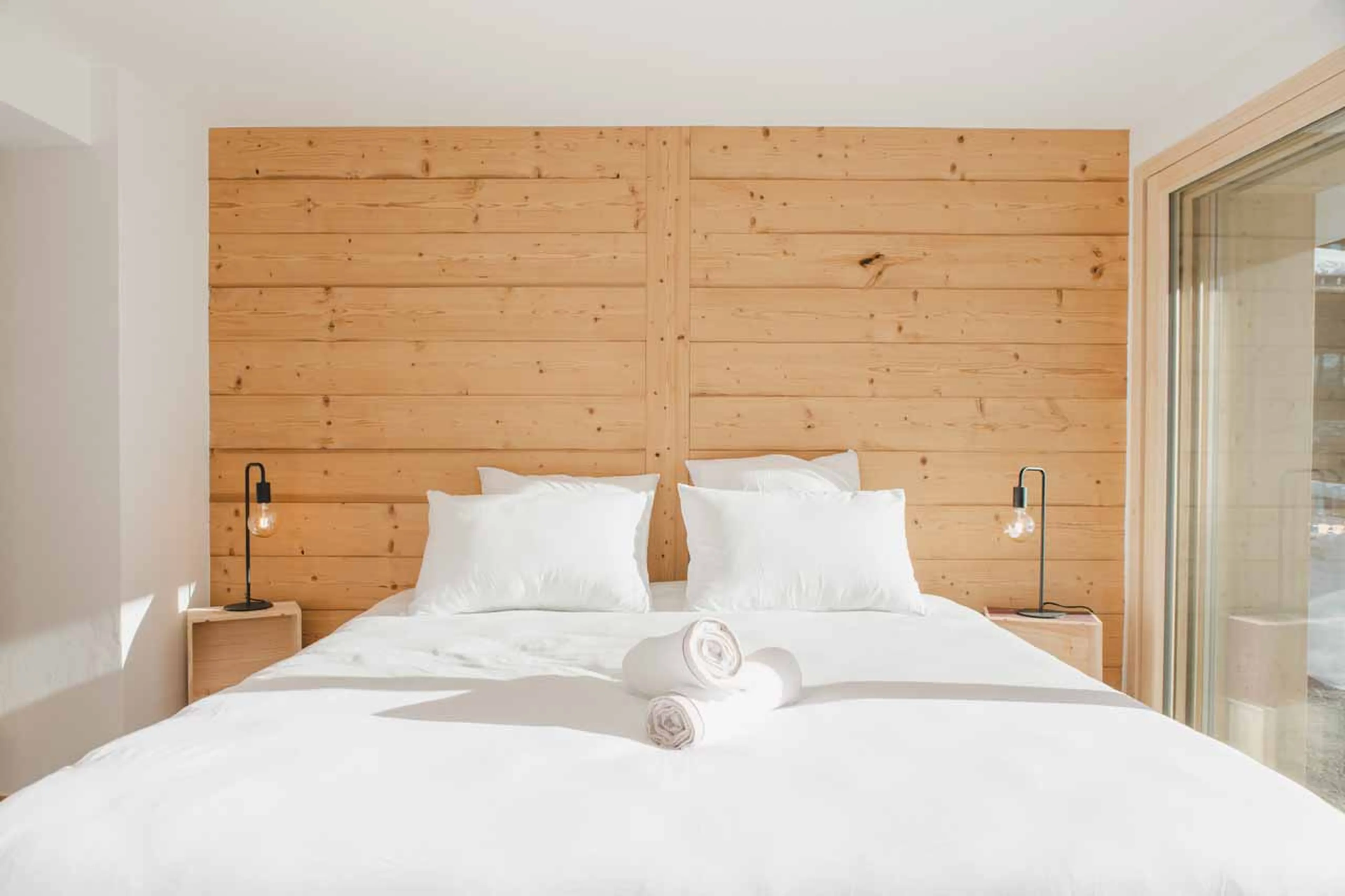 Bedroom two double at Chalet Pierrepointe in Verbier