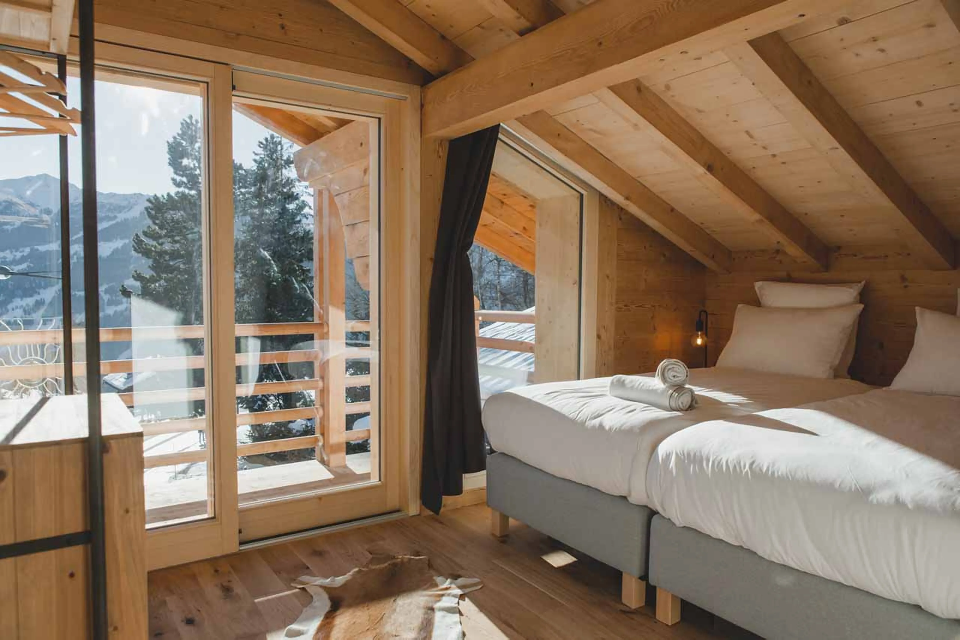 Bedroom five at Chalet Pierrepointe in Verbier