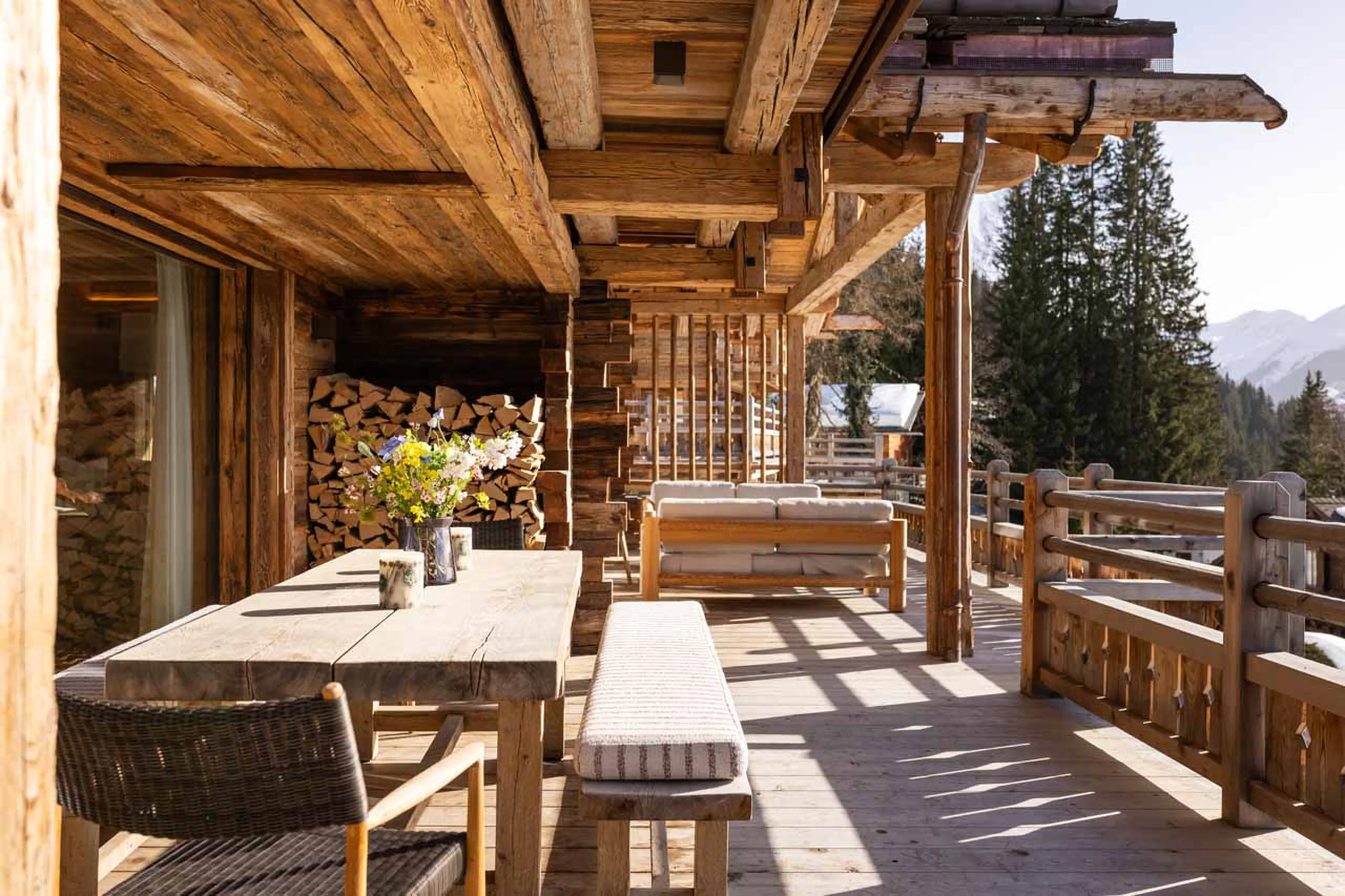 Balcony at Chalet Pierrier in Verbier