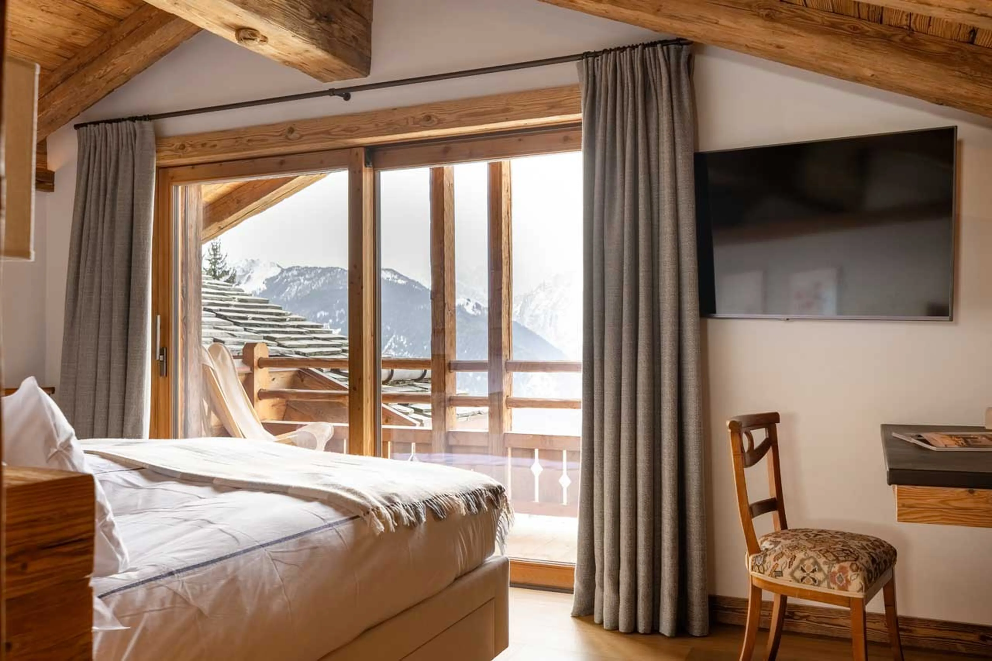 Bedroom 5 view at Chalet Pierrier in Verbier