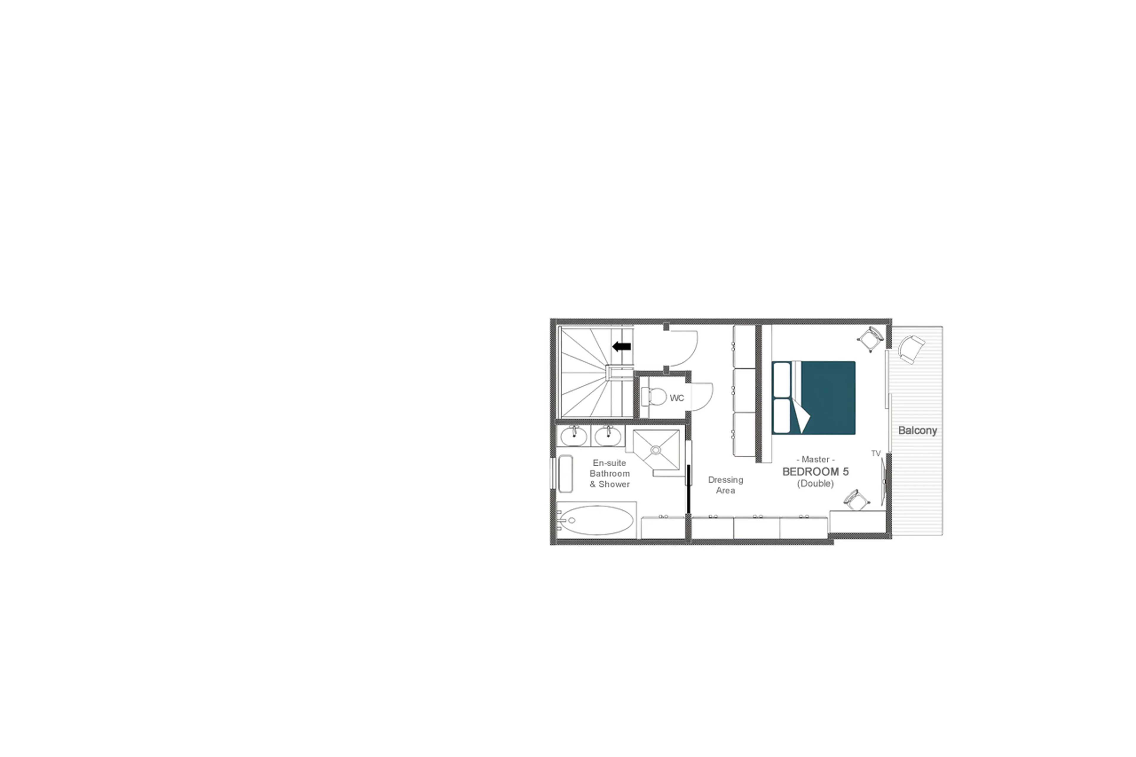 Level 1 floor plan of Chalet Pierrier in Verbier
