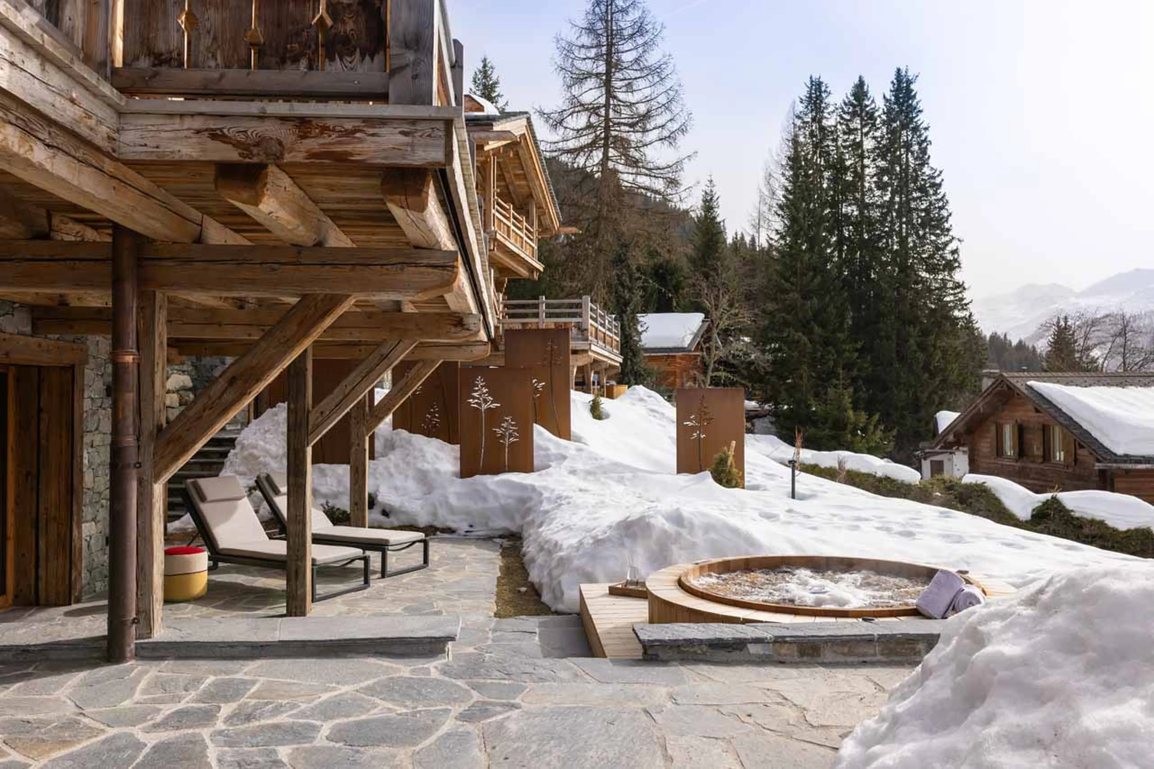 Hot tub at Chalet Pierrier in Verbier