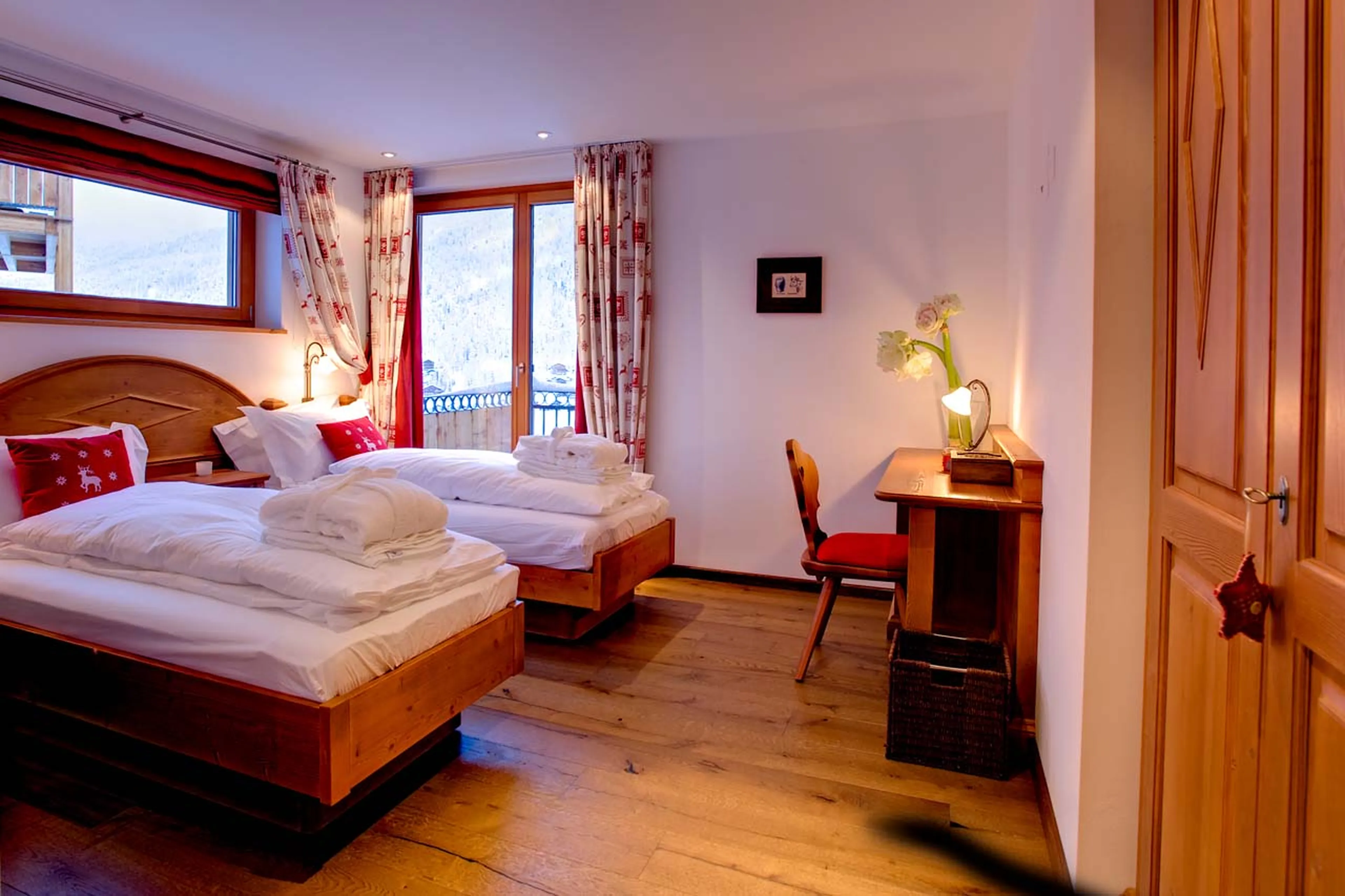 Bedroom two at Chalet Pollux in Zermatt