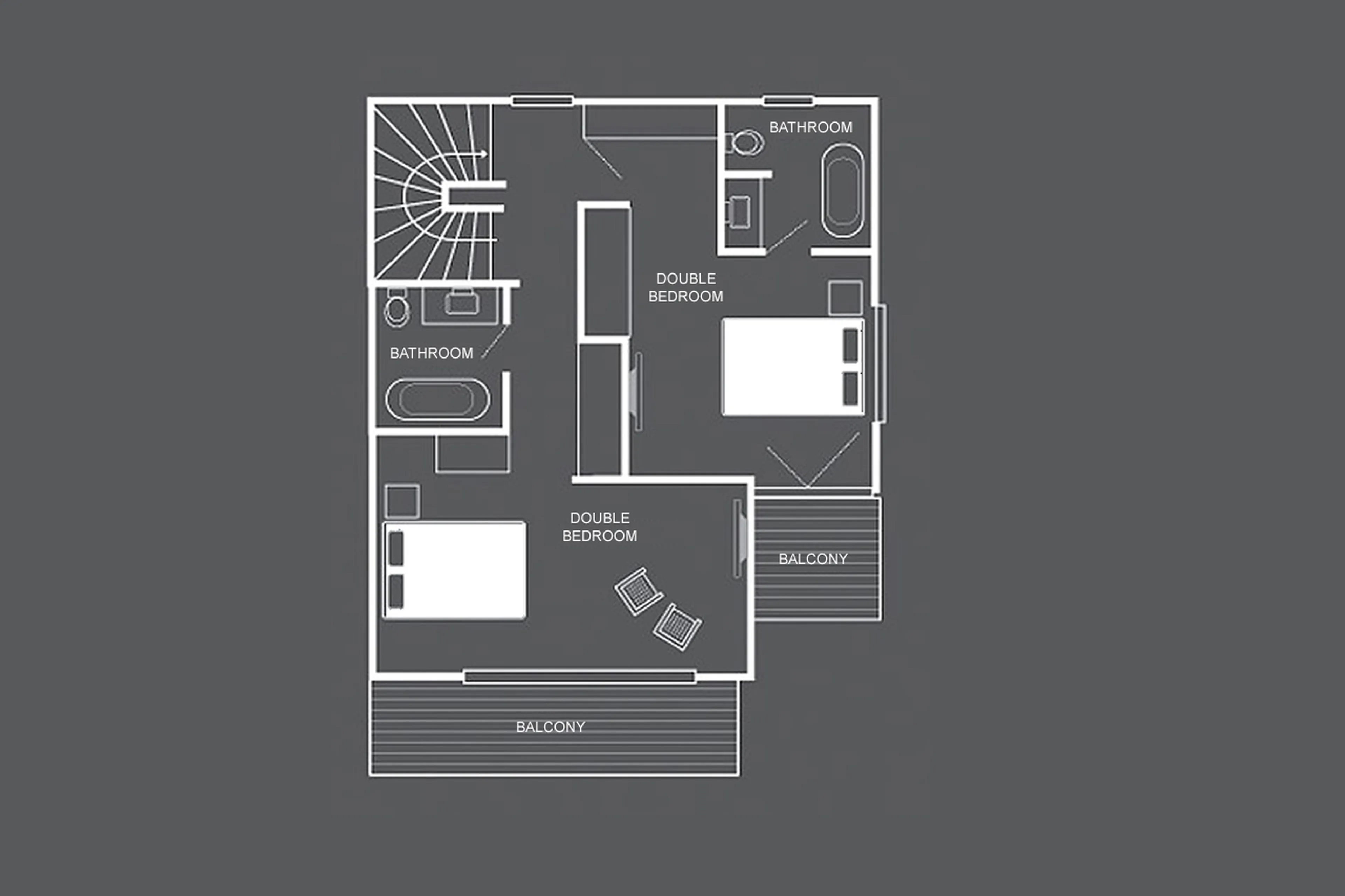 Level 1 floor plan of Chalet Pollux in Zermatt