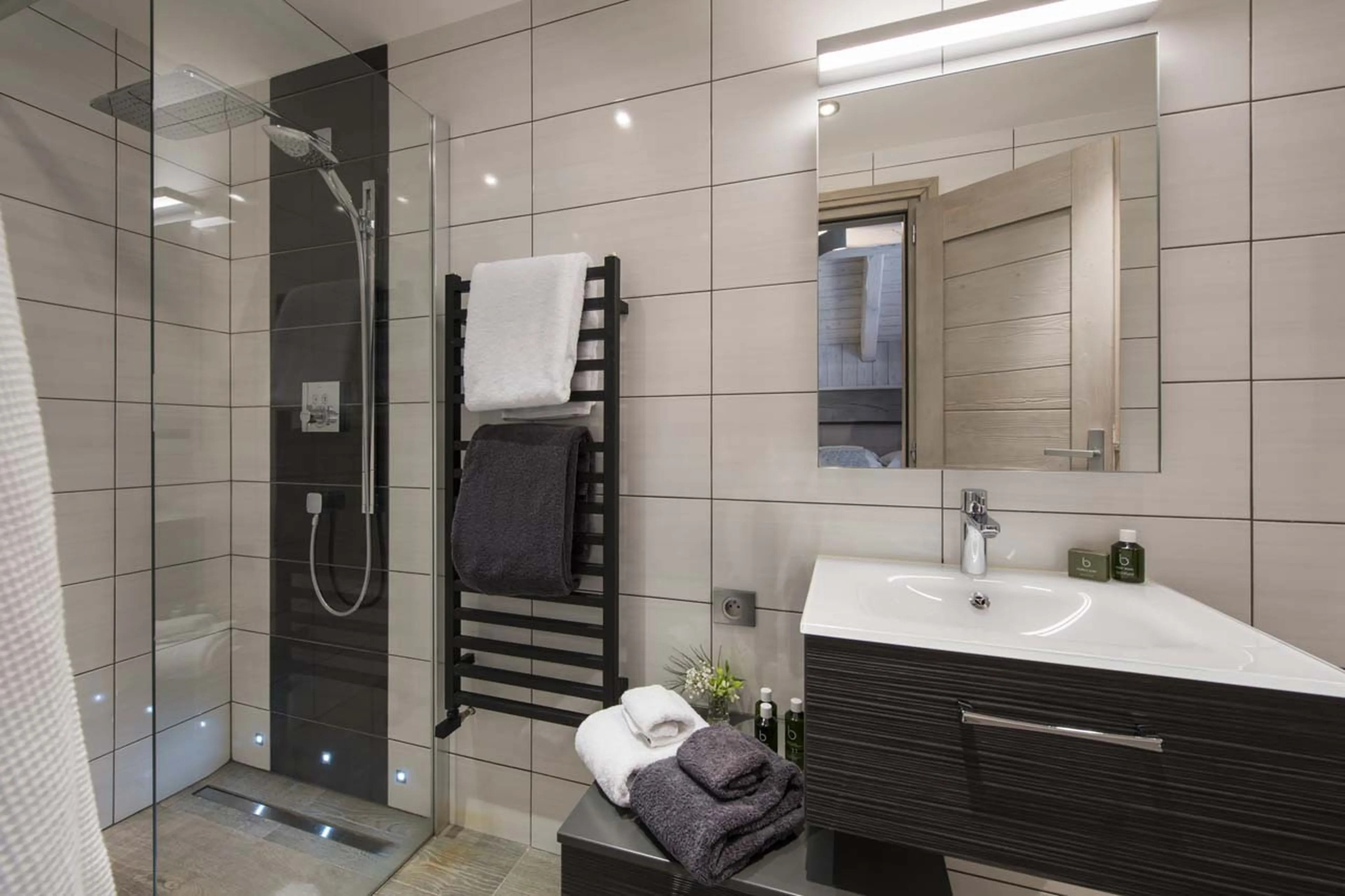 En-suite shower room at Chalet Pont du Cam in Meribel