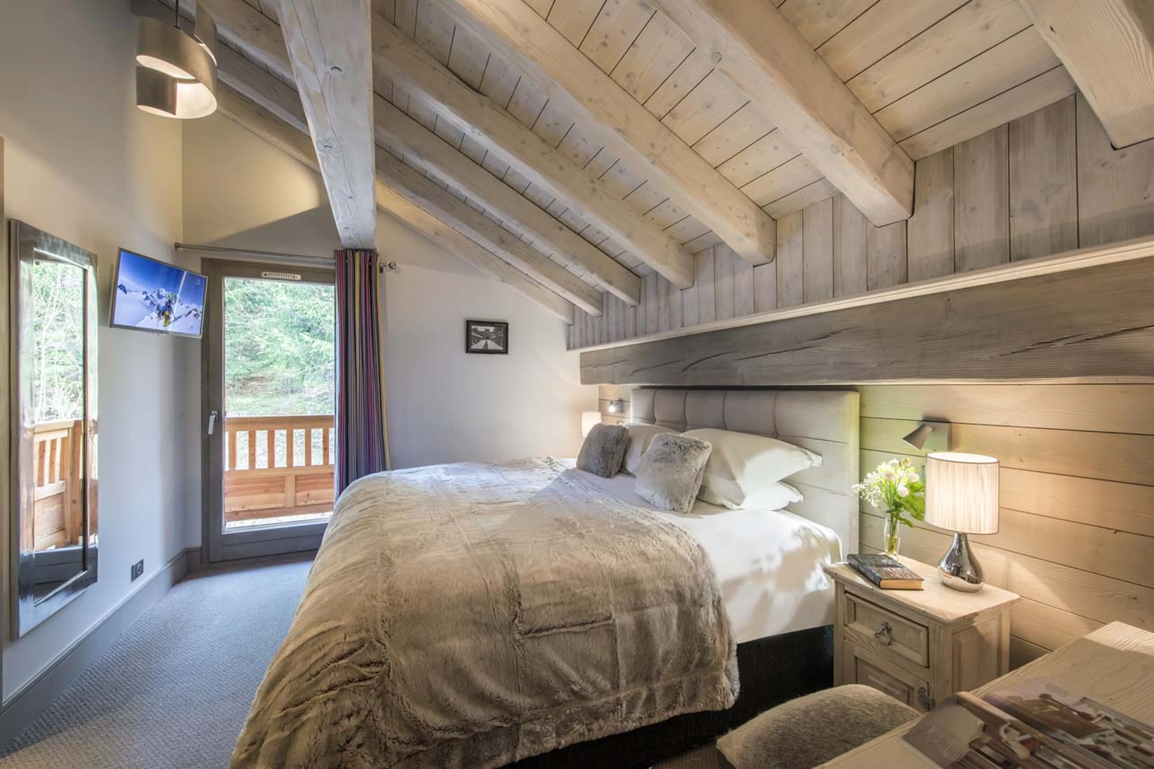 Bedroom two at Chalet Pont du Cam in Meribel