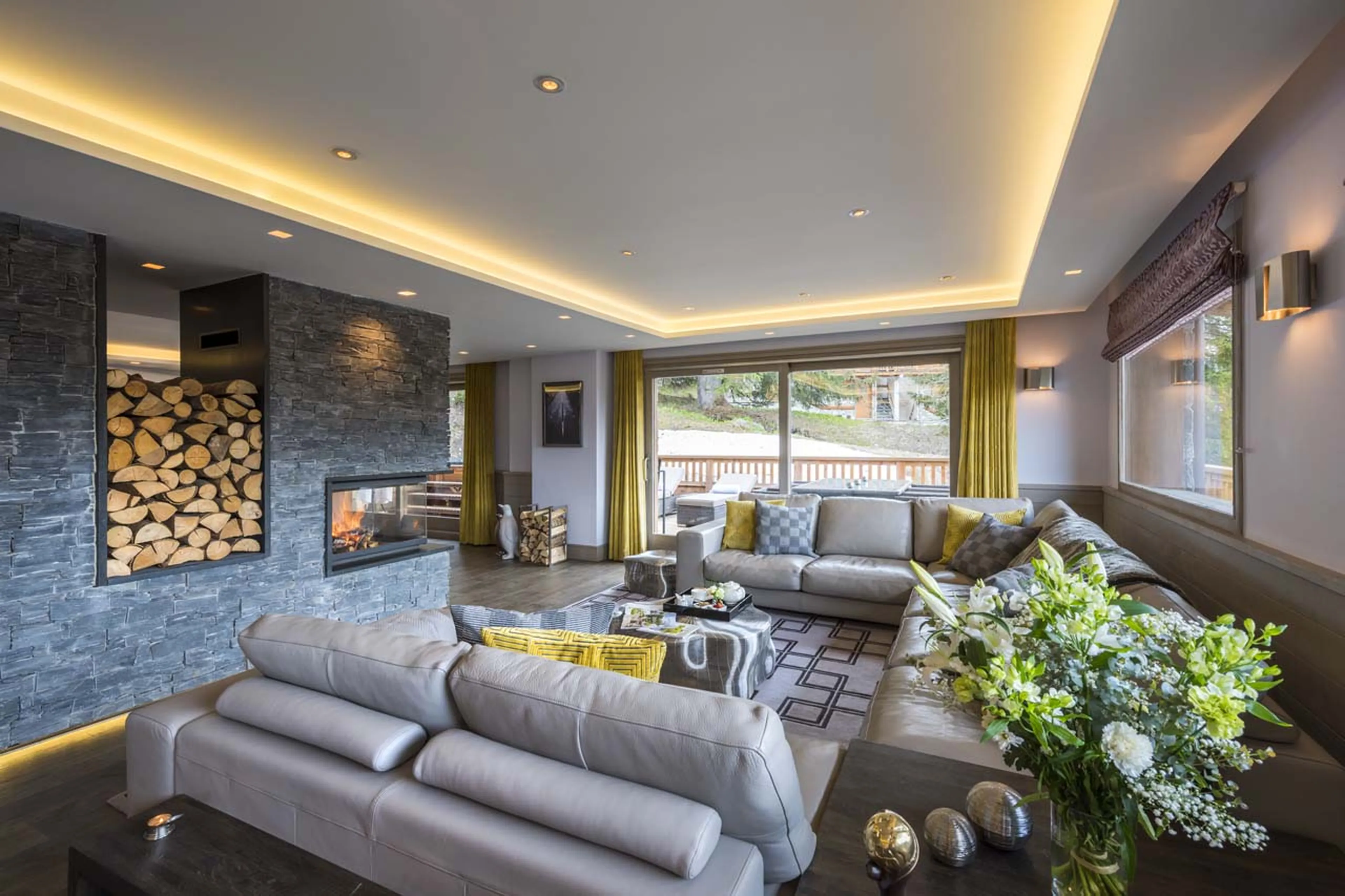 Seating area in living area of Chalet Pont du Cam in Meribel