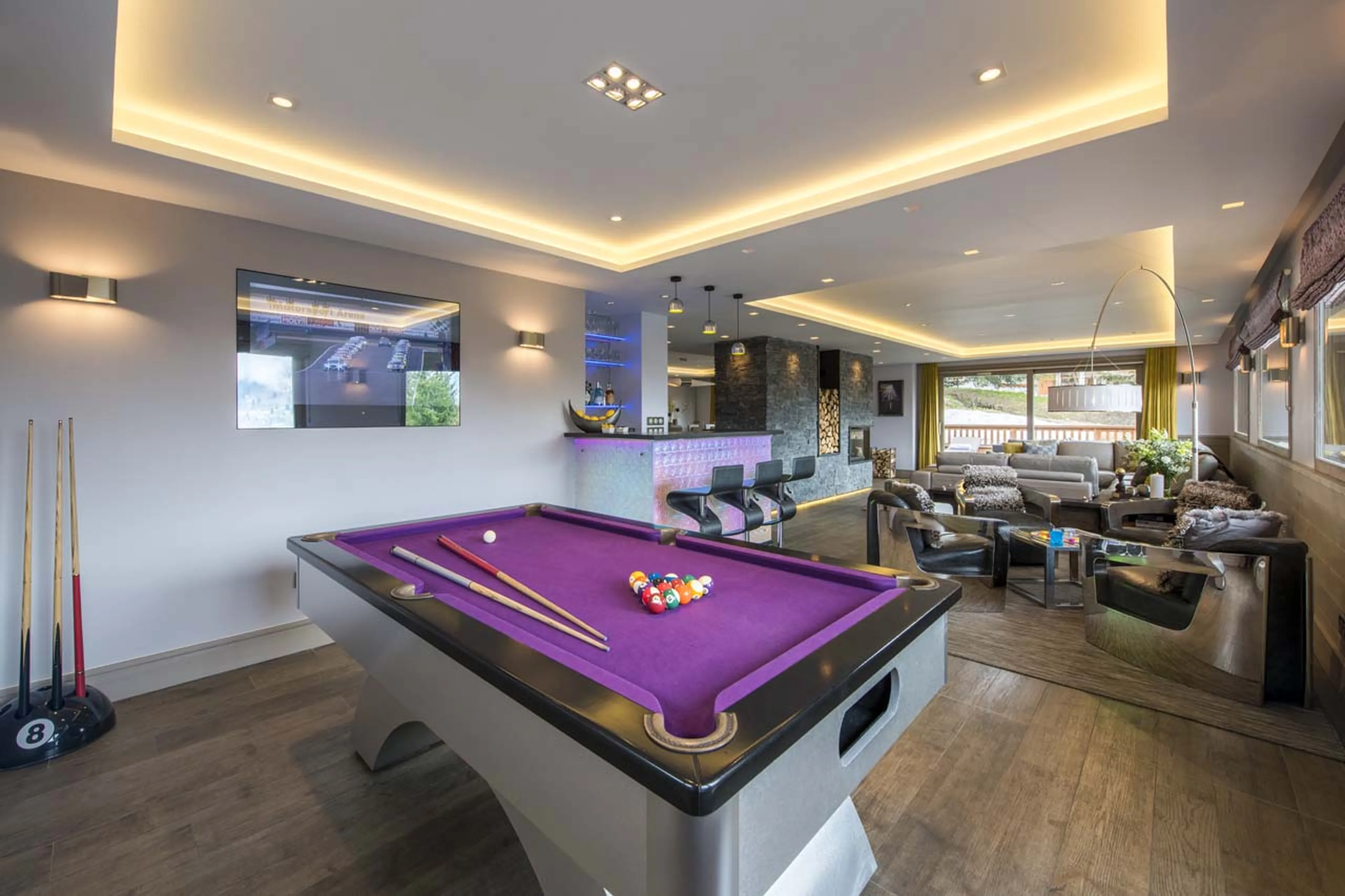 Pool table at Chalet Pont du Cam in Meribel