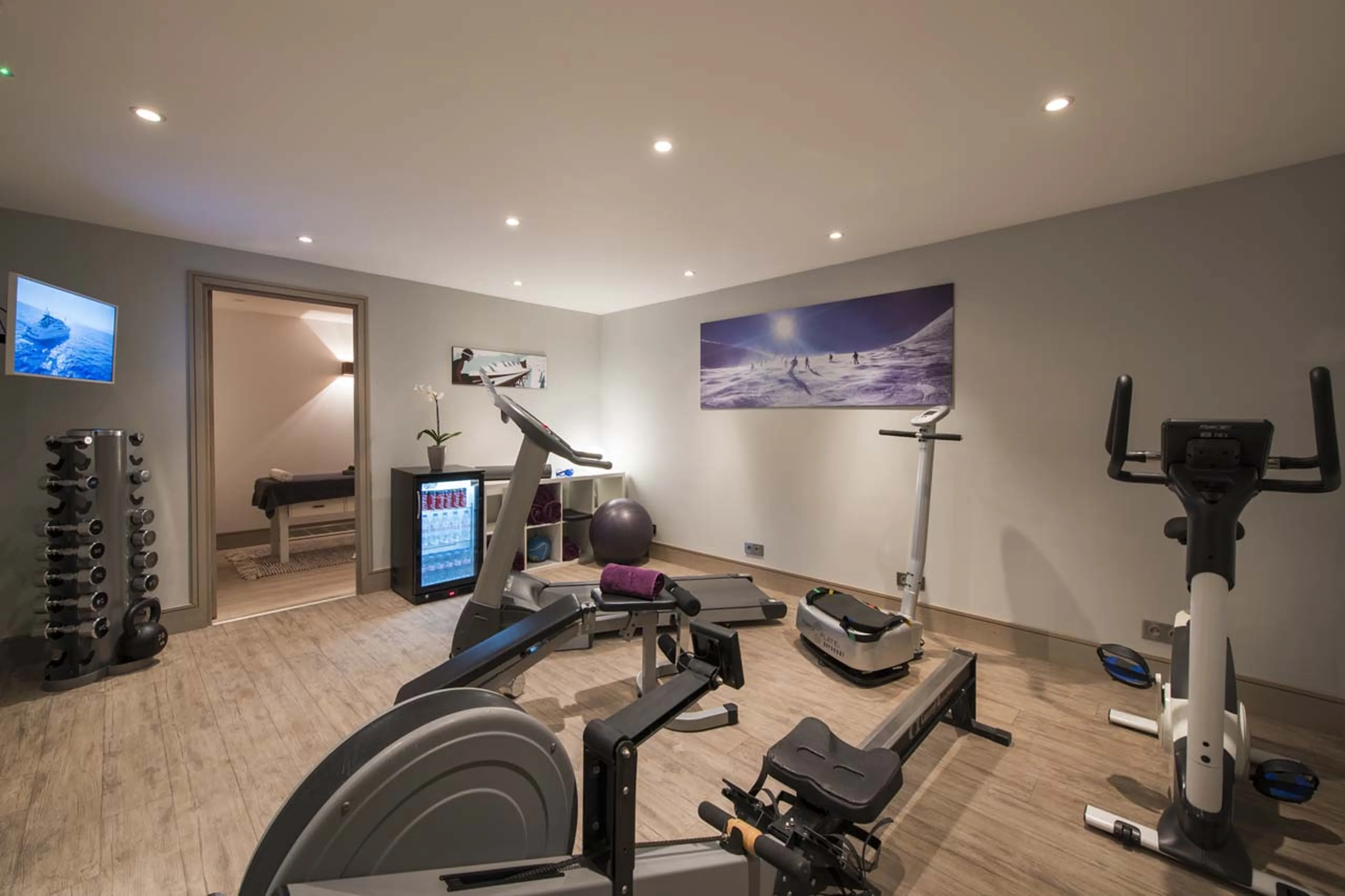 Gym at Chalet Pont du Cam in Meribel