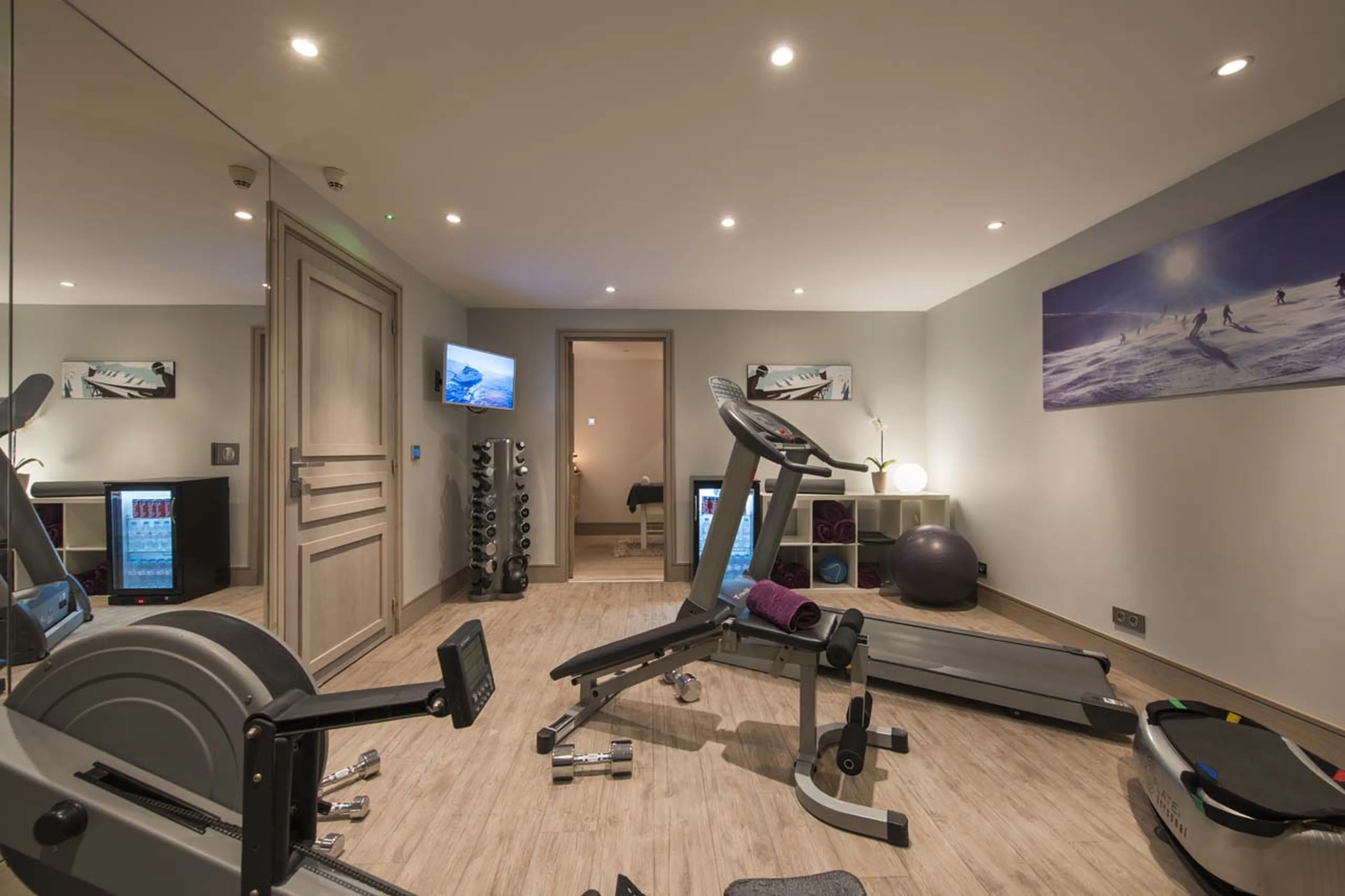 Equipped gym at Chalet Pont du Cam in Meribel