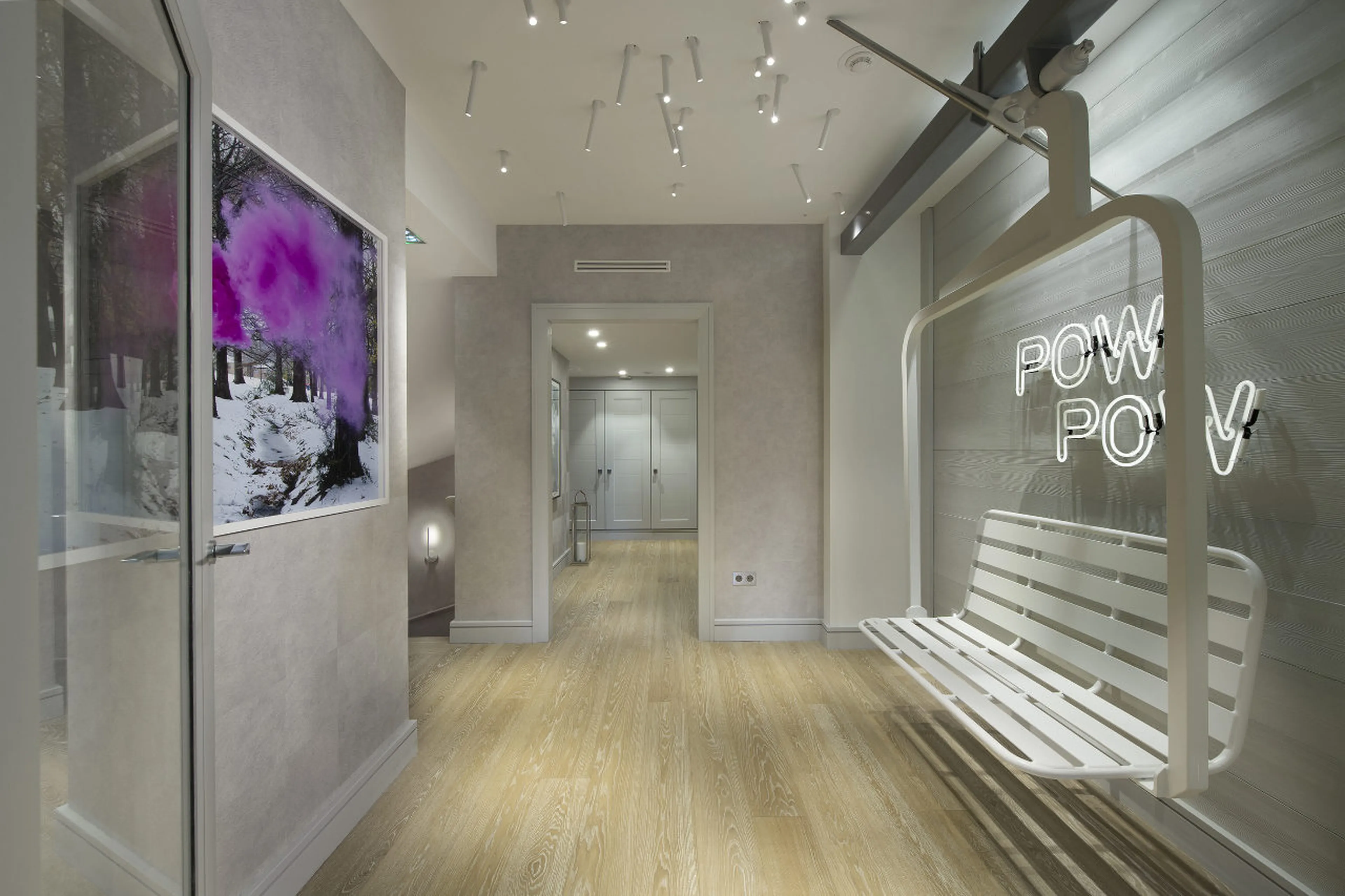Entrance hall in Chalet Pow Pow, Courchevel 1850