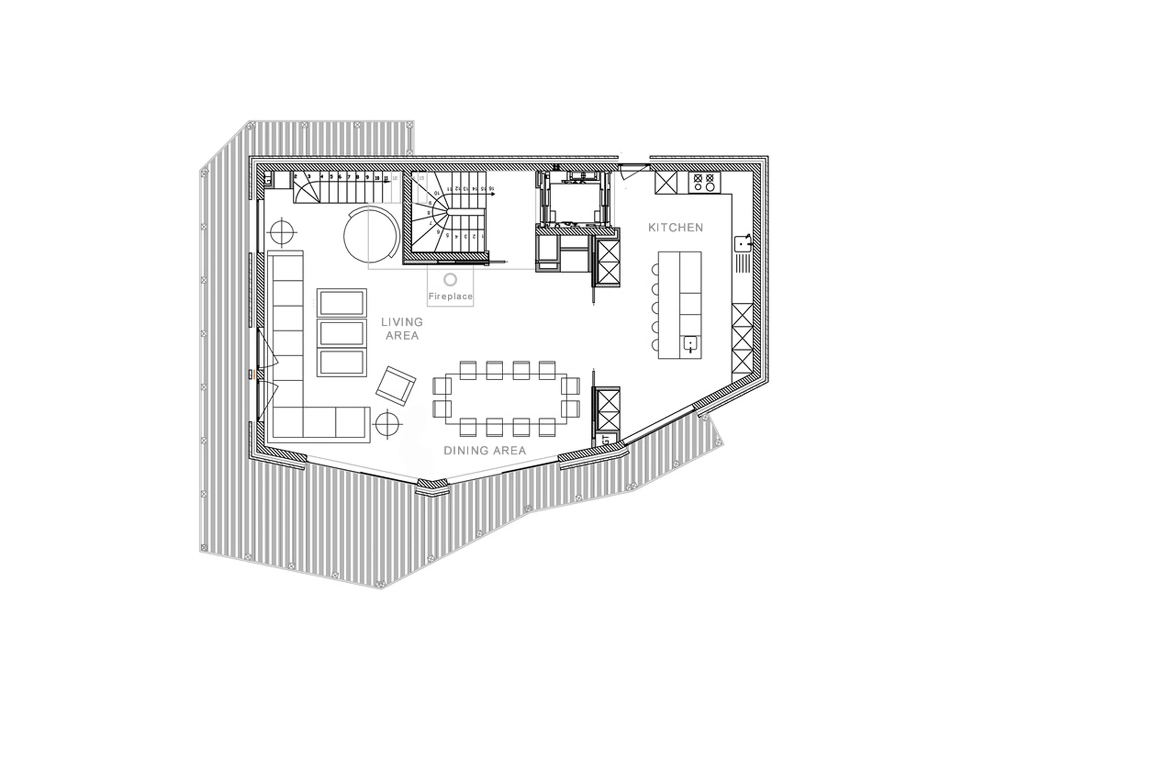 Level 3 floor plans of Chalet Pow Pow, Courchevel 1850
