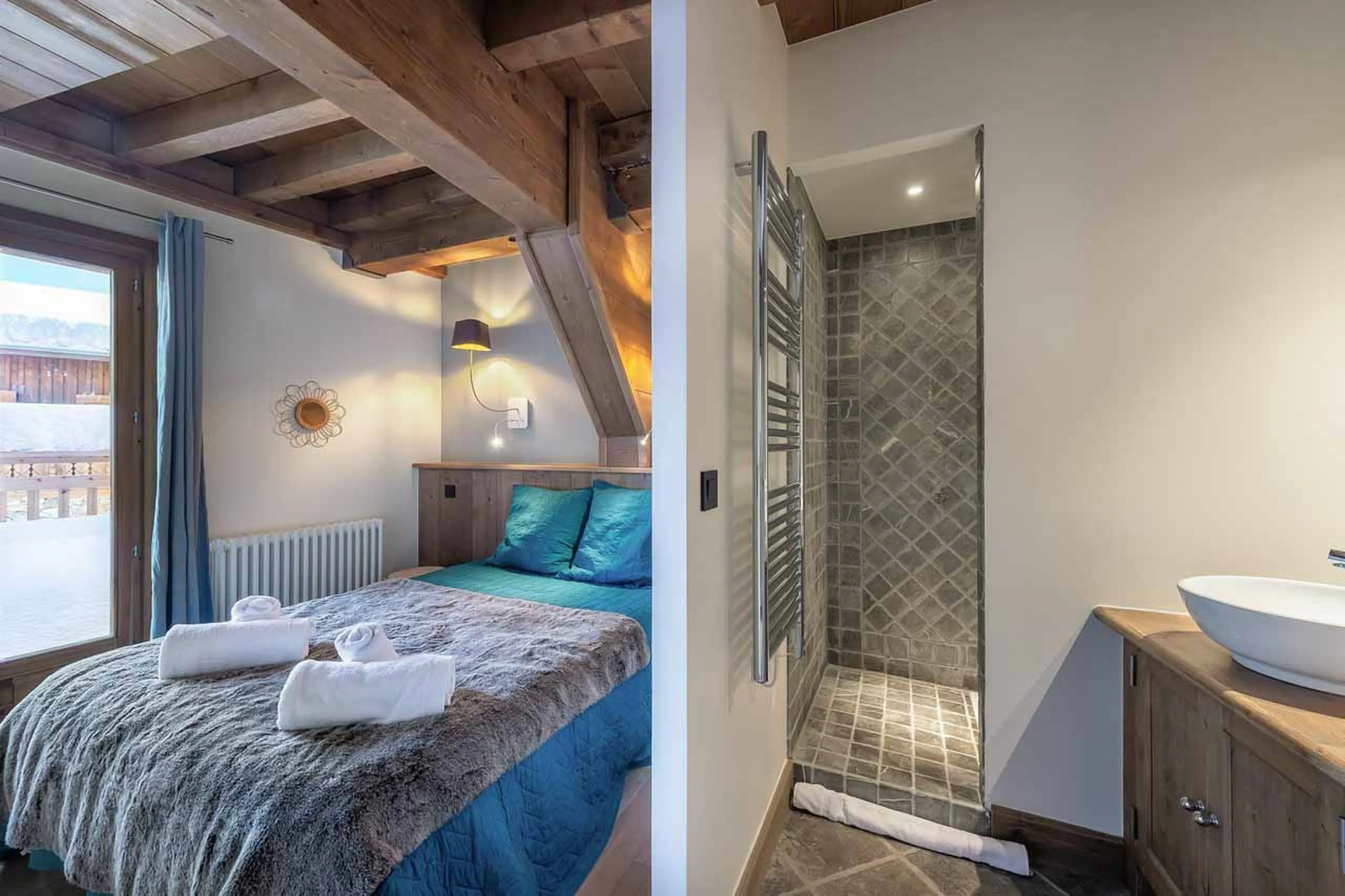 Bedroom two at Chalet Prosper in Courchevel 1550