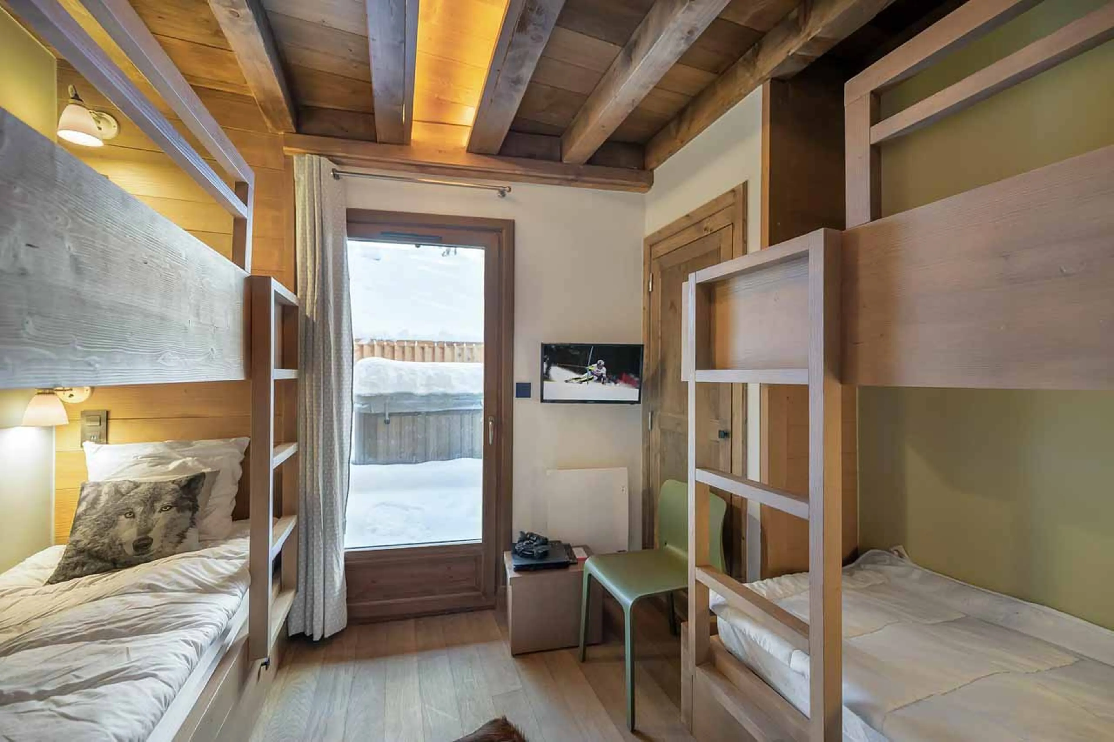 Bunk room at Chalet Prosper in Courchevel 1550