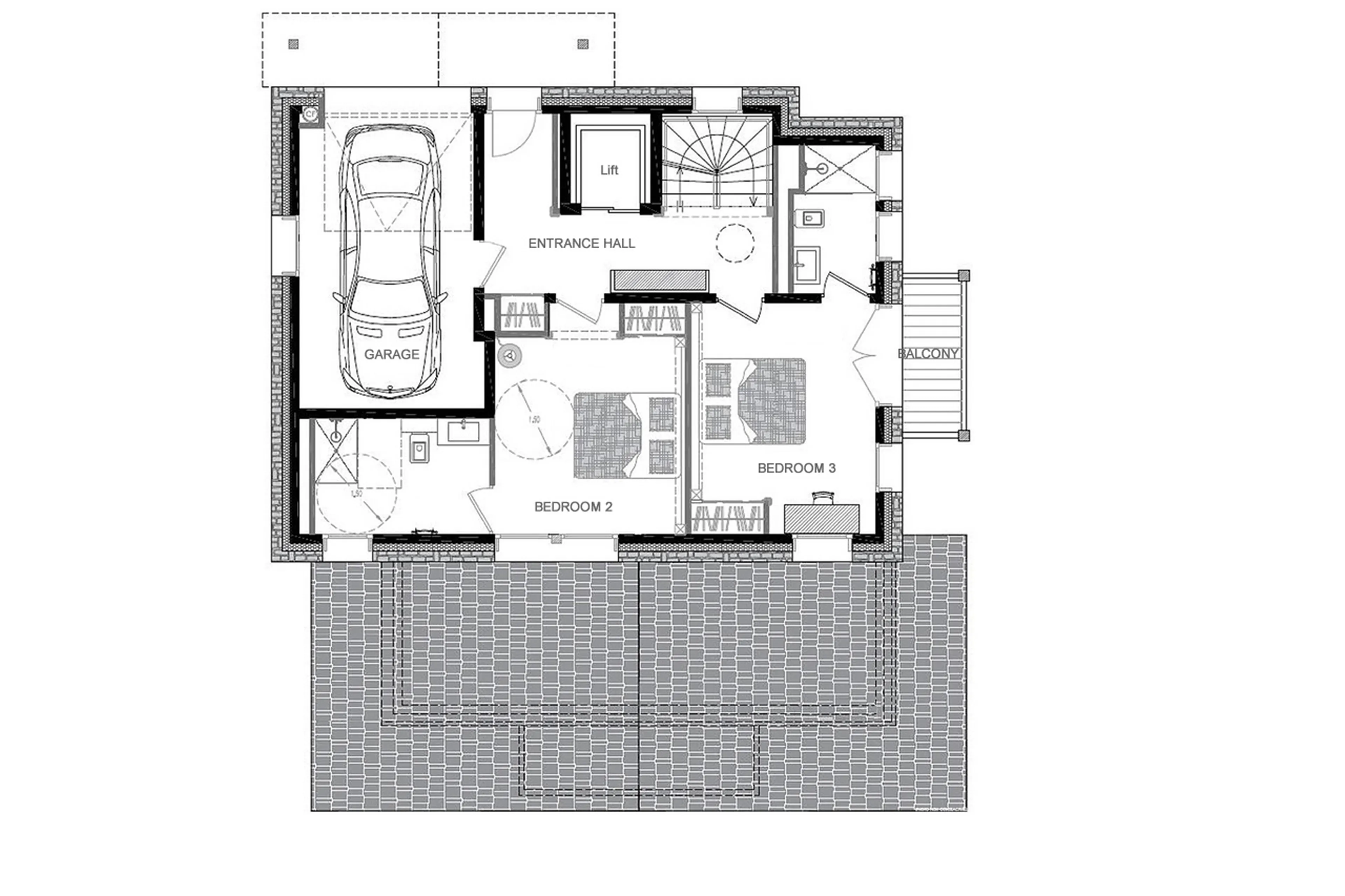 Level 2 floor plan for  Chalet Pure White Crystal in St-Martin-de-Belleville
