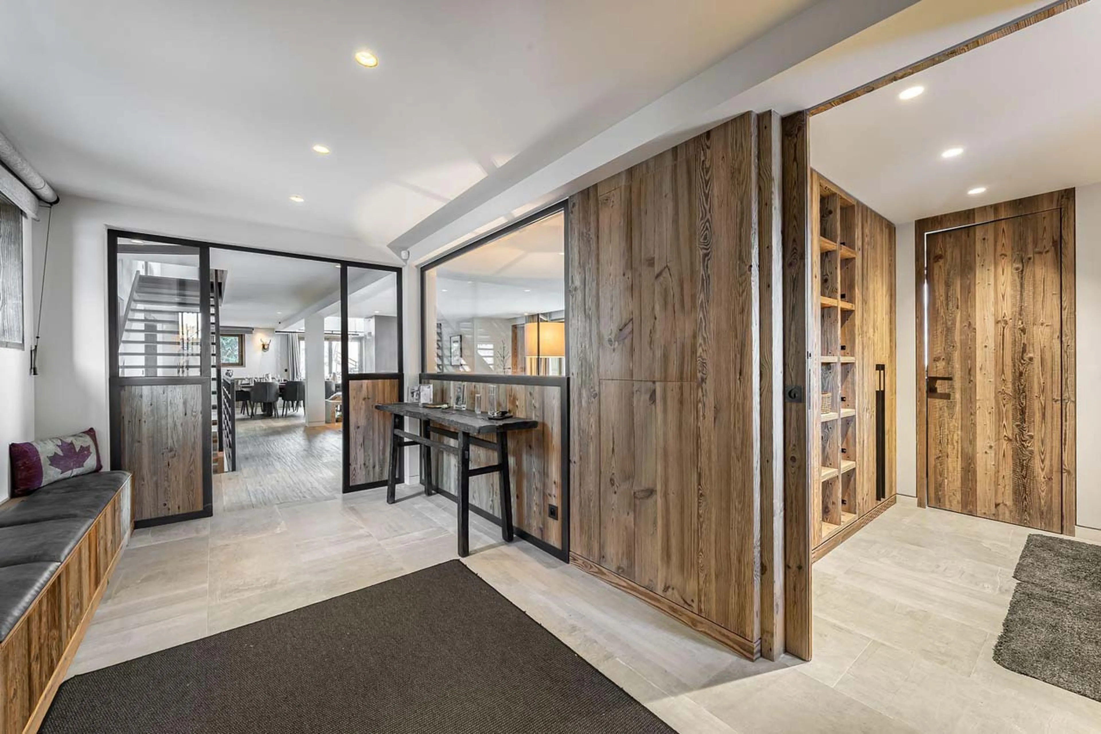 Entrance hall at Chalet Quebec in St Martin de Belleville