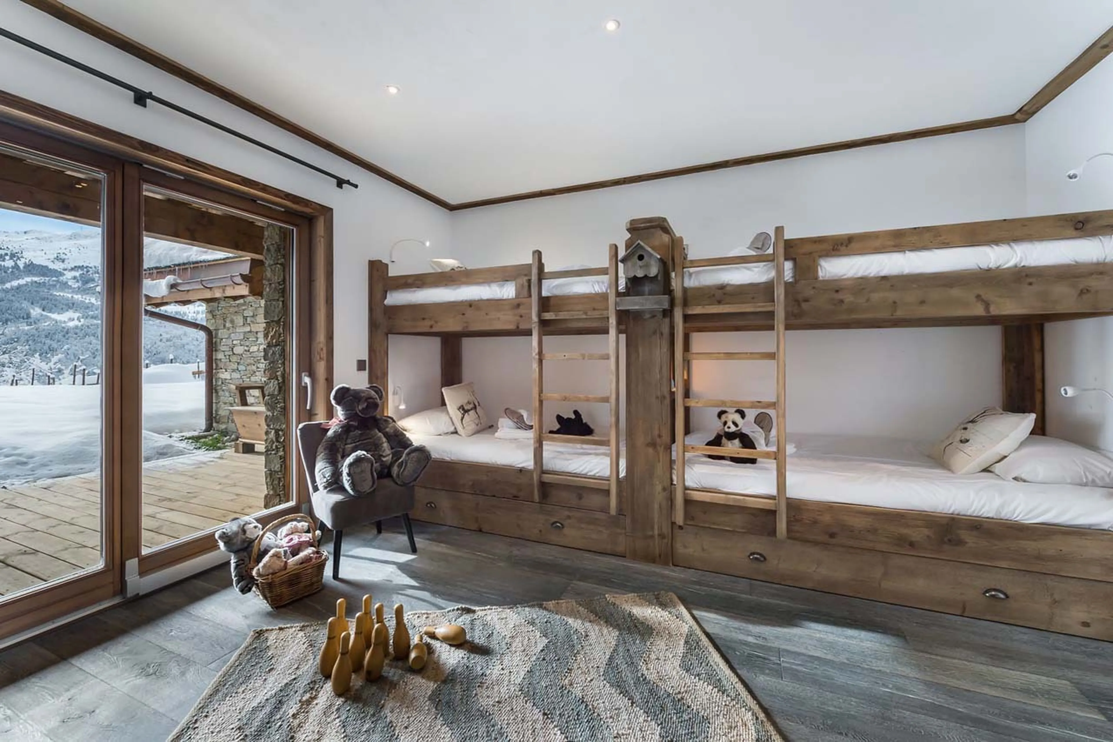Bedroom three at Chalet Queen Mijane in Meribel