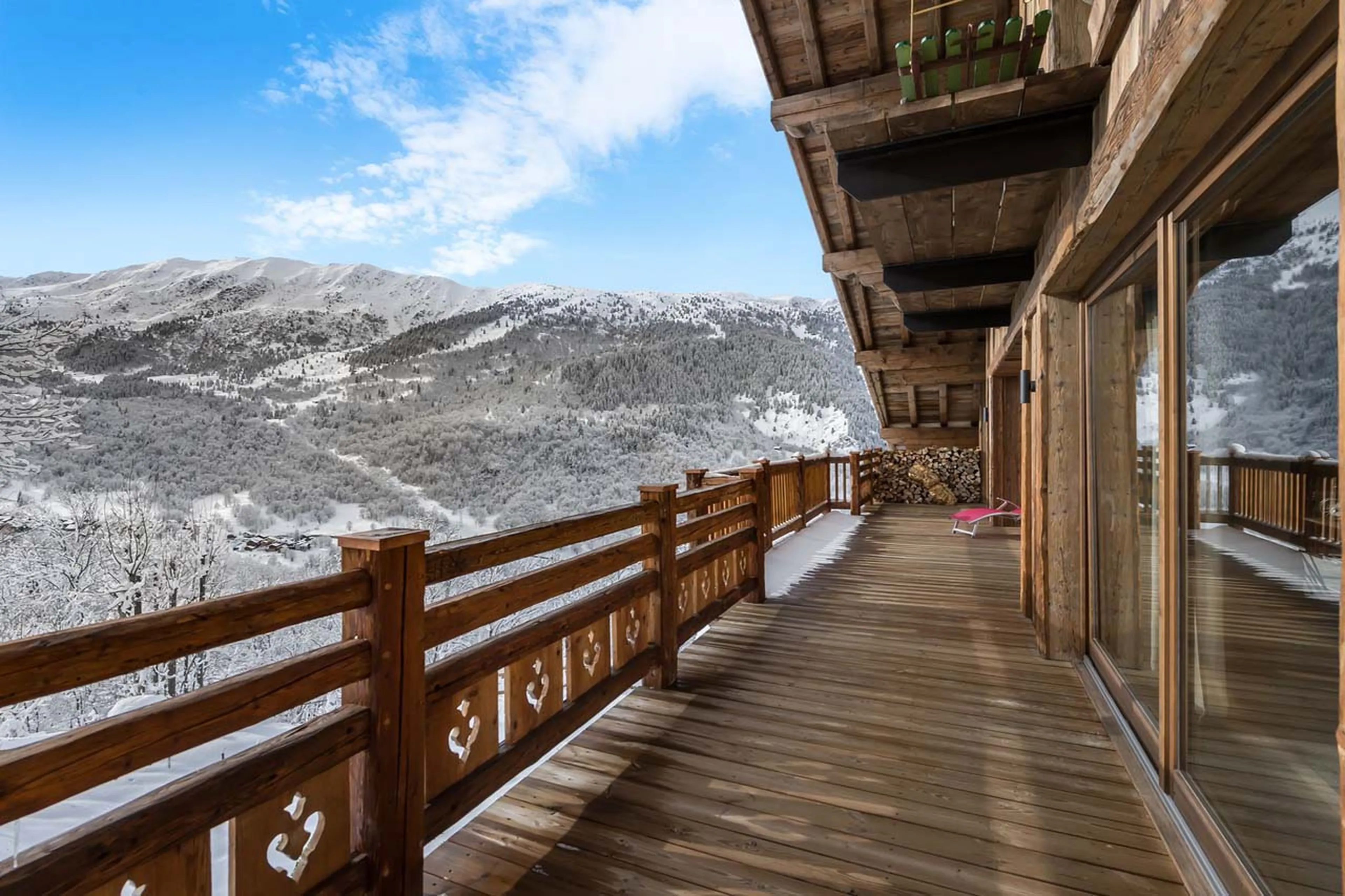 Terrace at Chalet Queen Mijane in Meribel