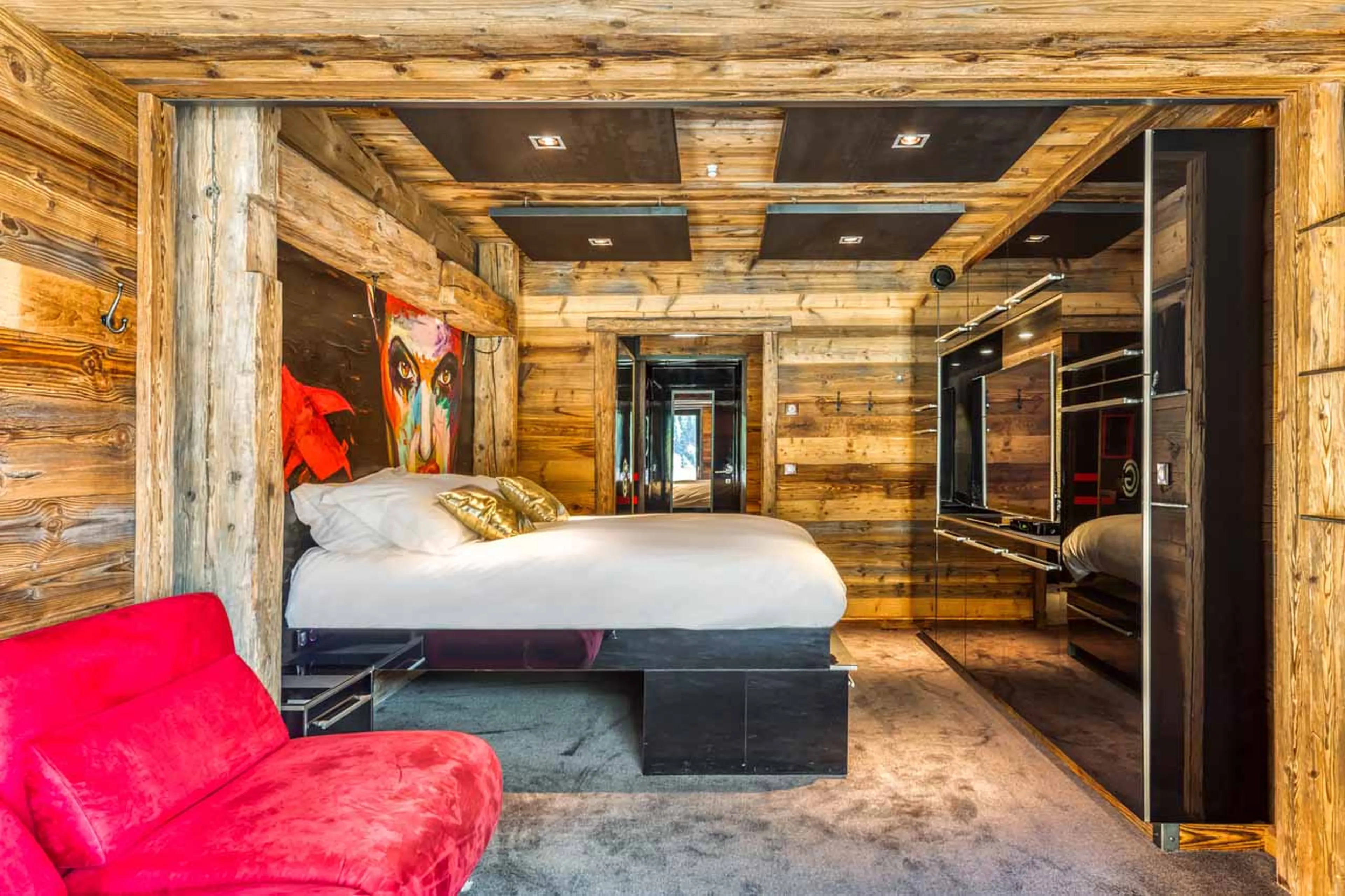 Bedroom two at Chalet Quezac in Tignes