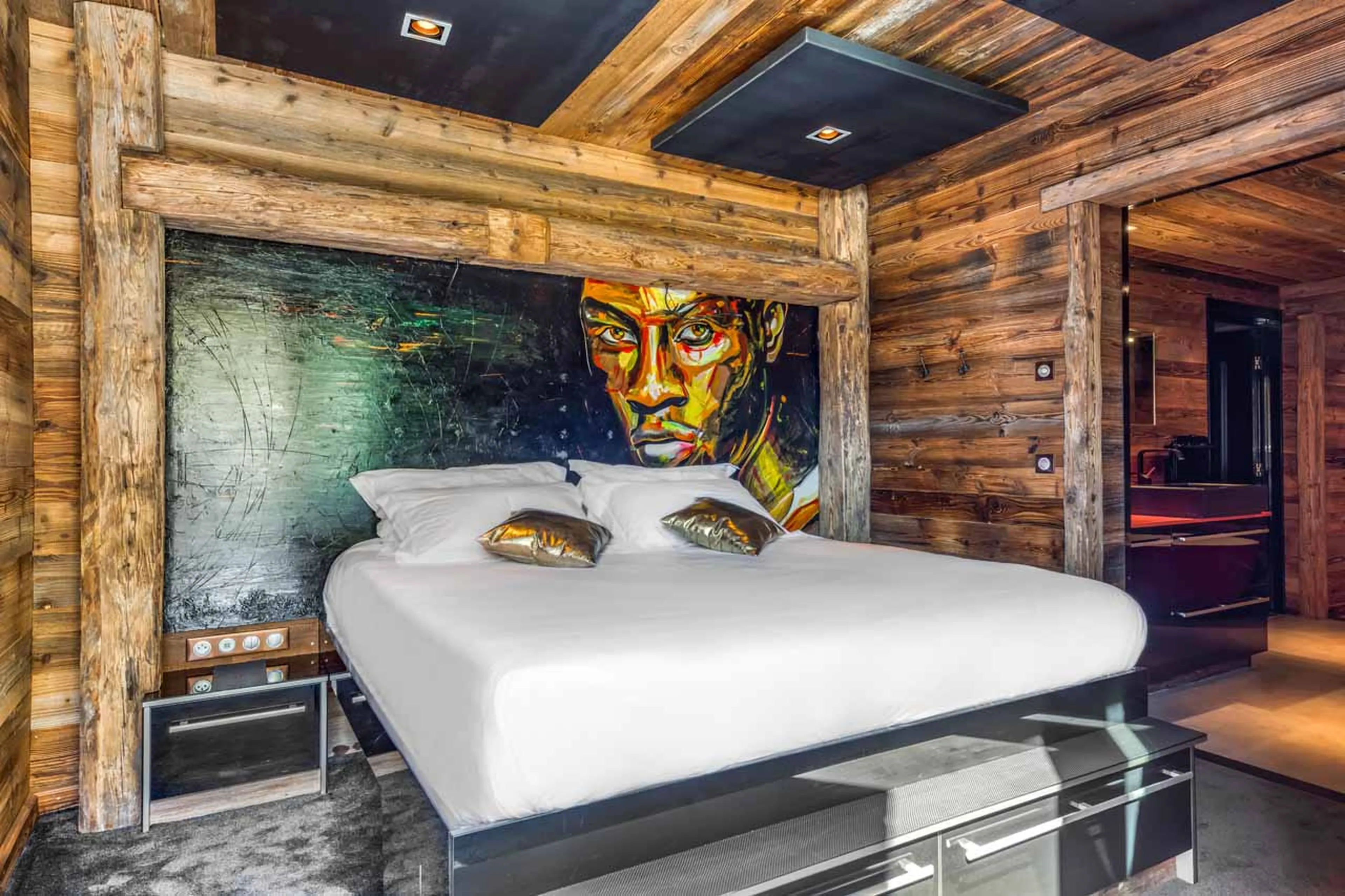 Bedroom five at Chalet Quezac in Tignes