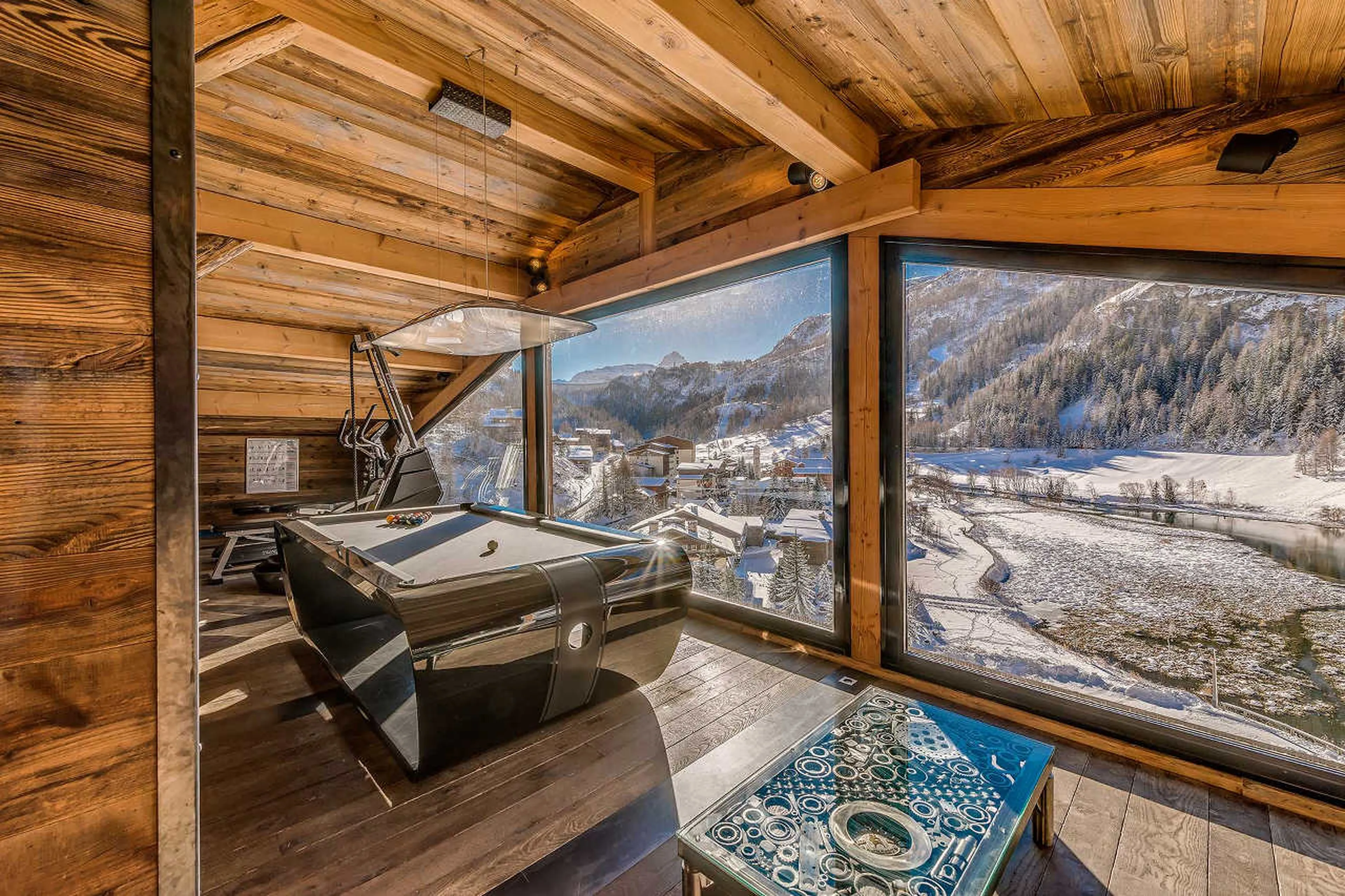 Pool table at Chalet Quezac in Tignes