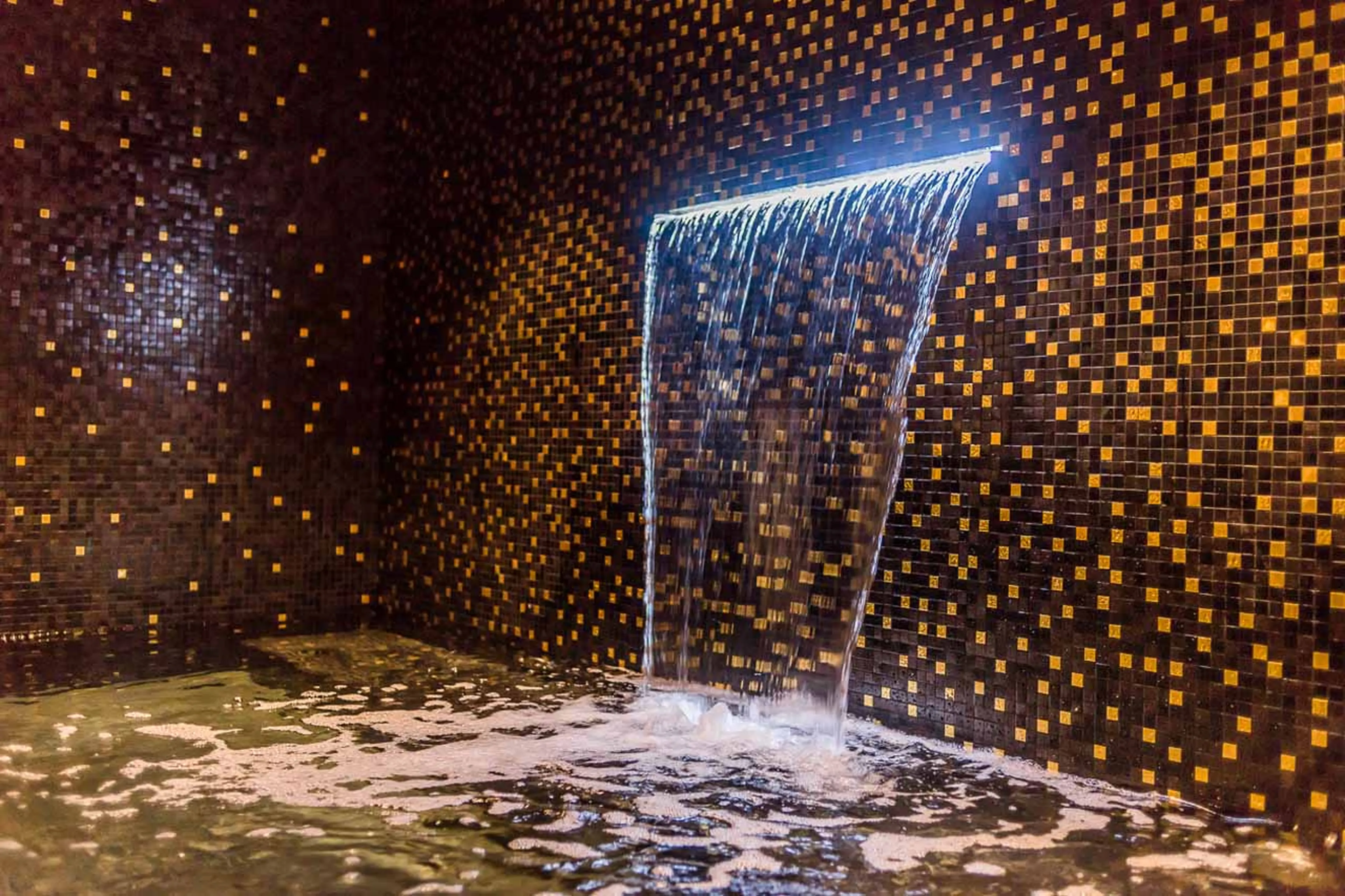 Waterfall at Chalet Quezac in Tignes